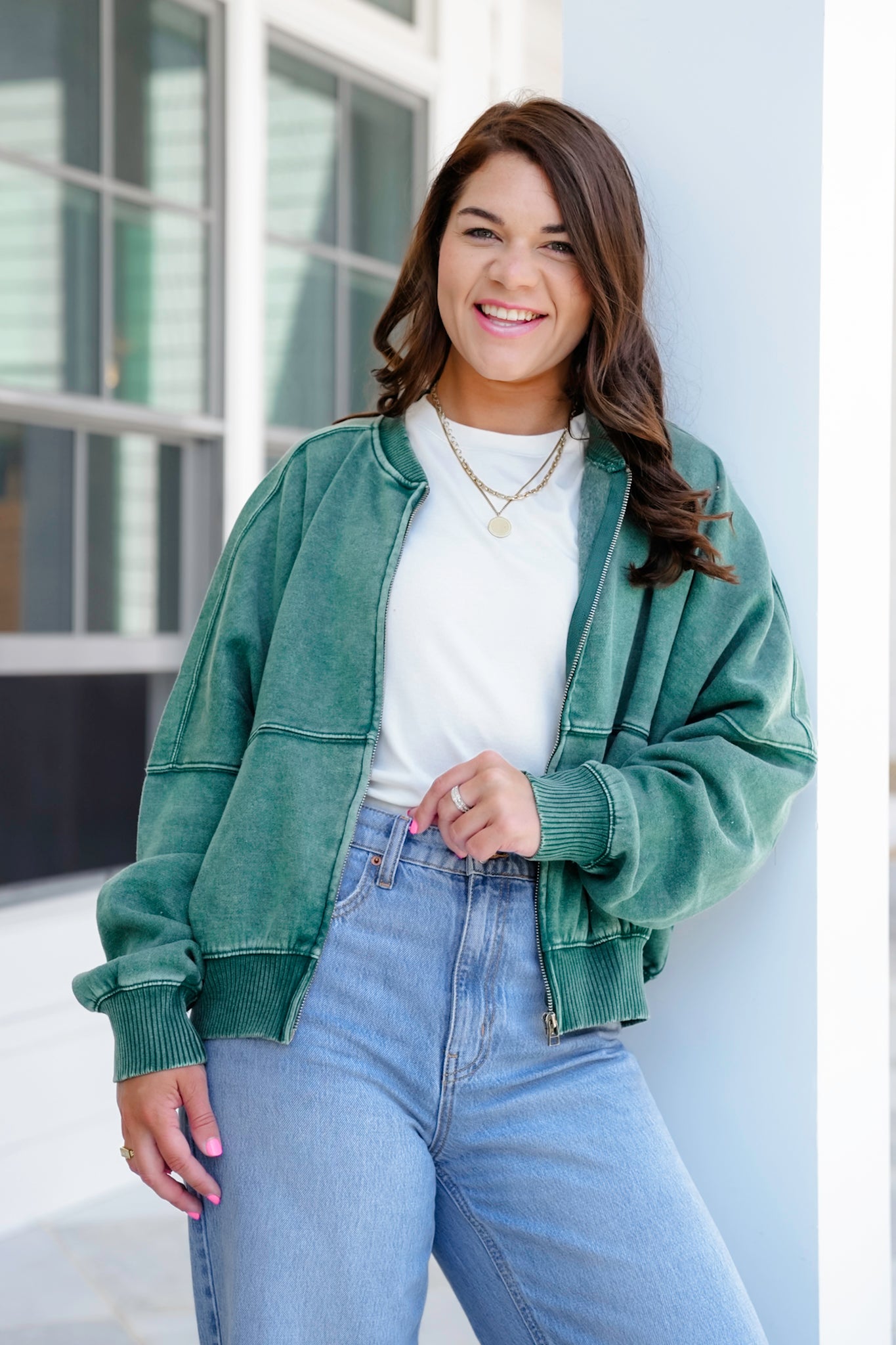 Door Buster! Zenana Acid Washed Fleece Jacket