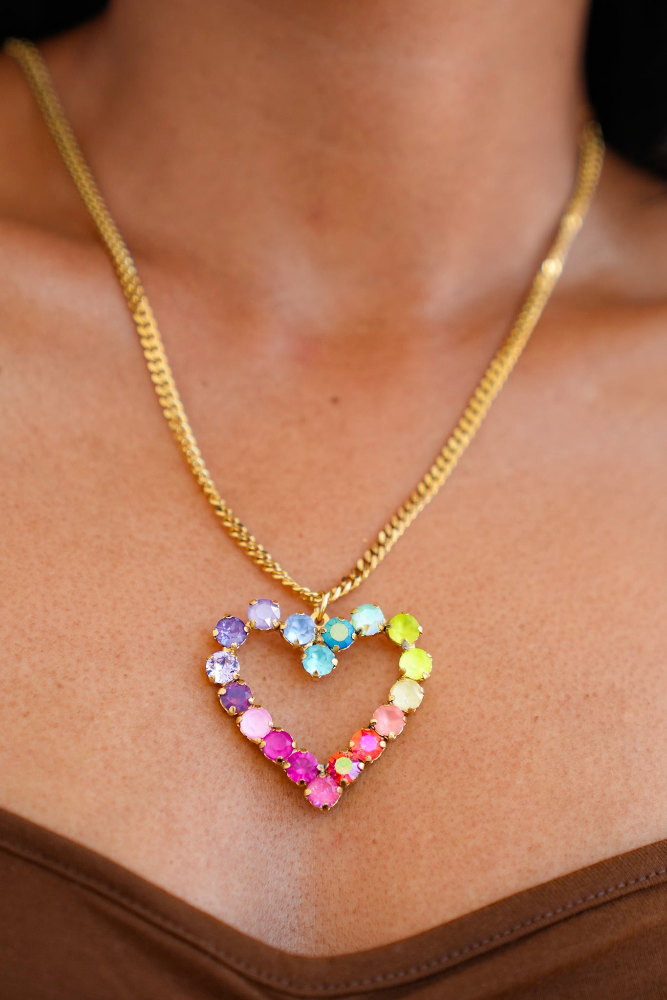 TOVA Mini Heart Pop Necklace