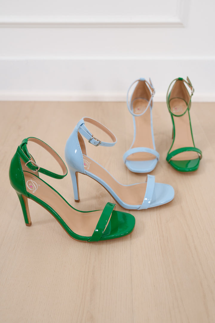 Open Toe Stiletto High Heel with Ankle Strap