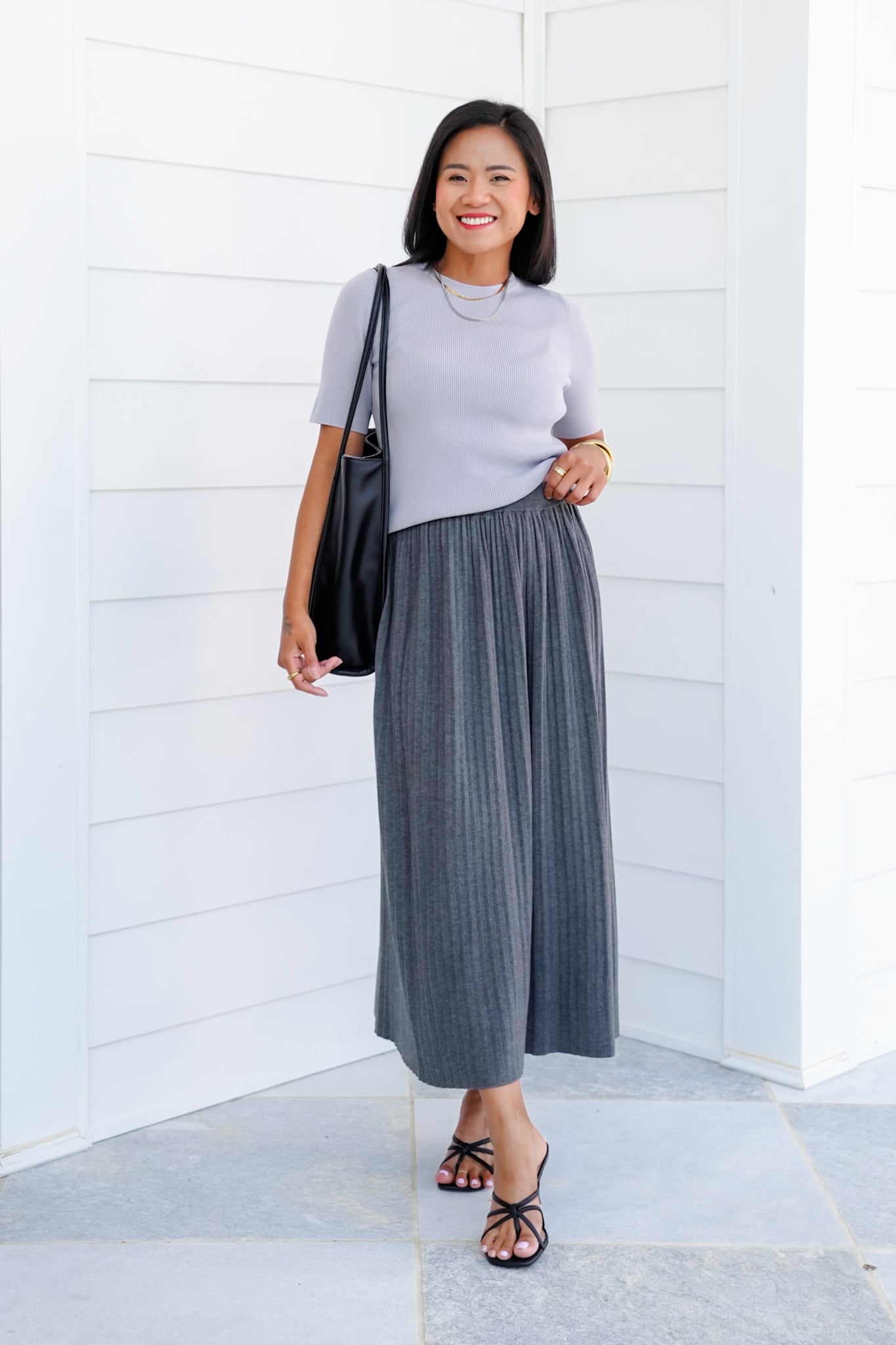 Basic Ribbed Short Sleeve Sweater