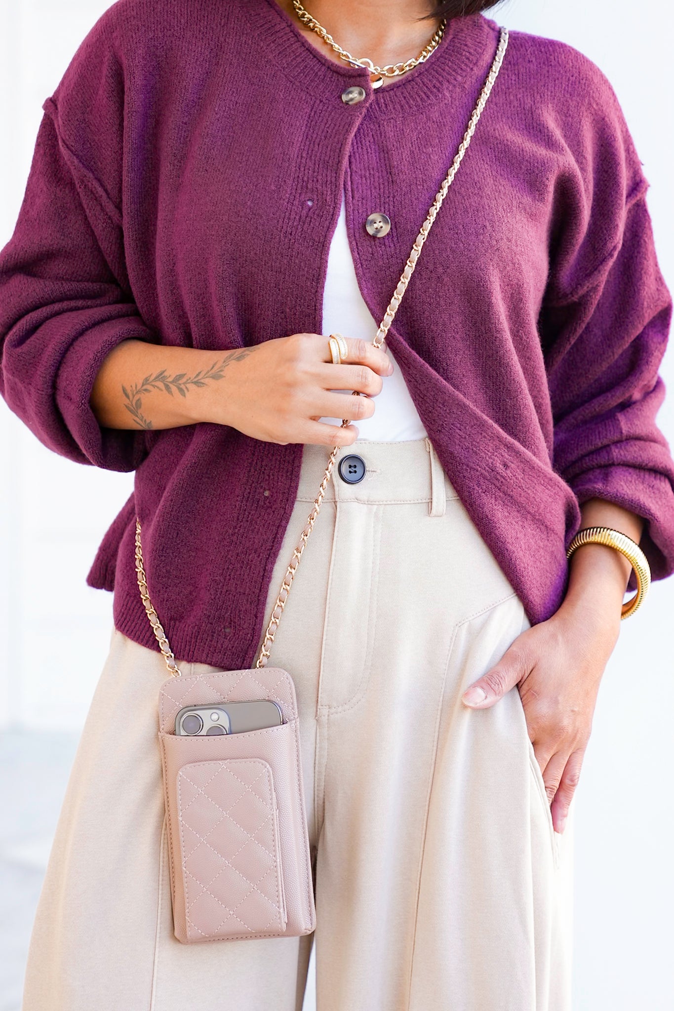 Brianna Vegan Leather Cell Phone Crossbody Bag