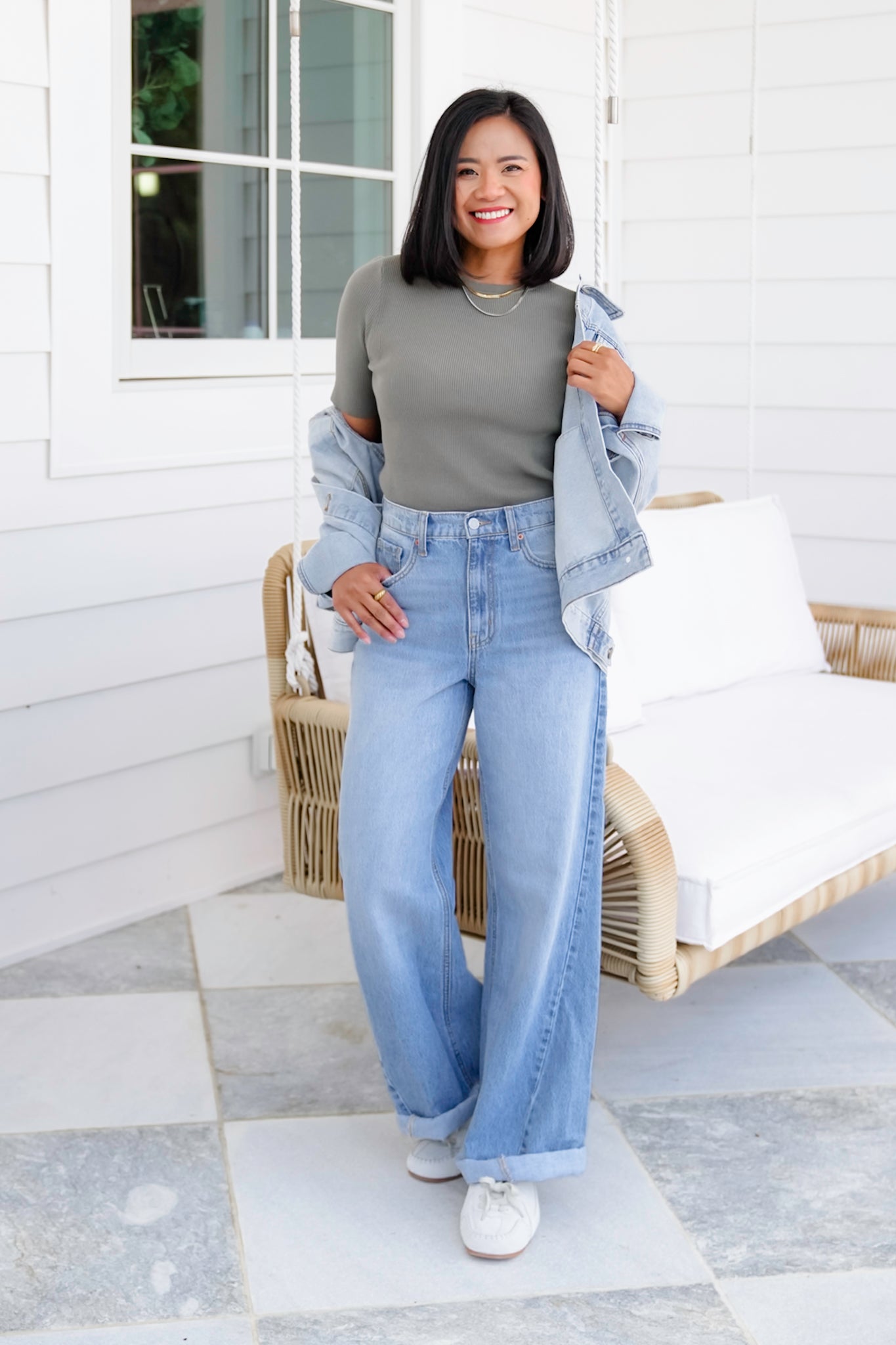 Basic Ribbed Short Sleeve Sweater