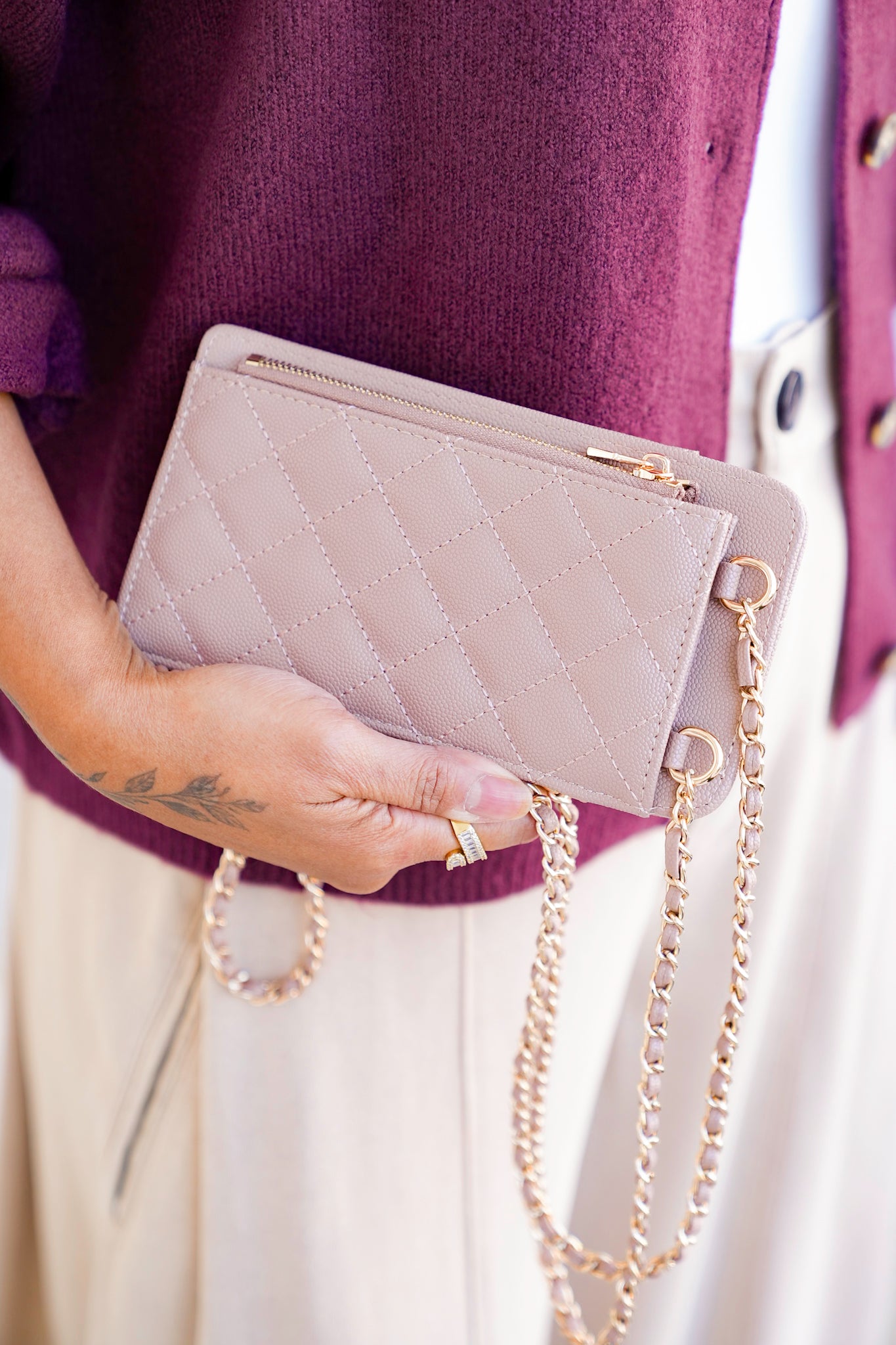 Brianna Vegan Leather Cell Phone Crossbody Bag