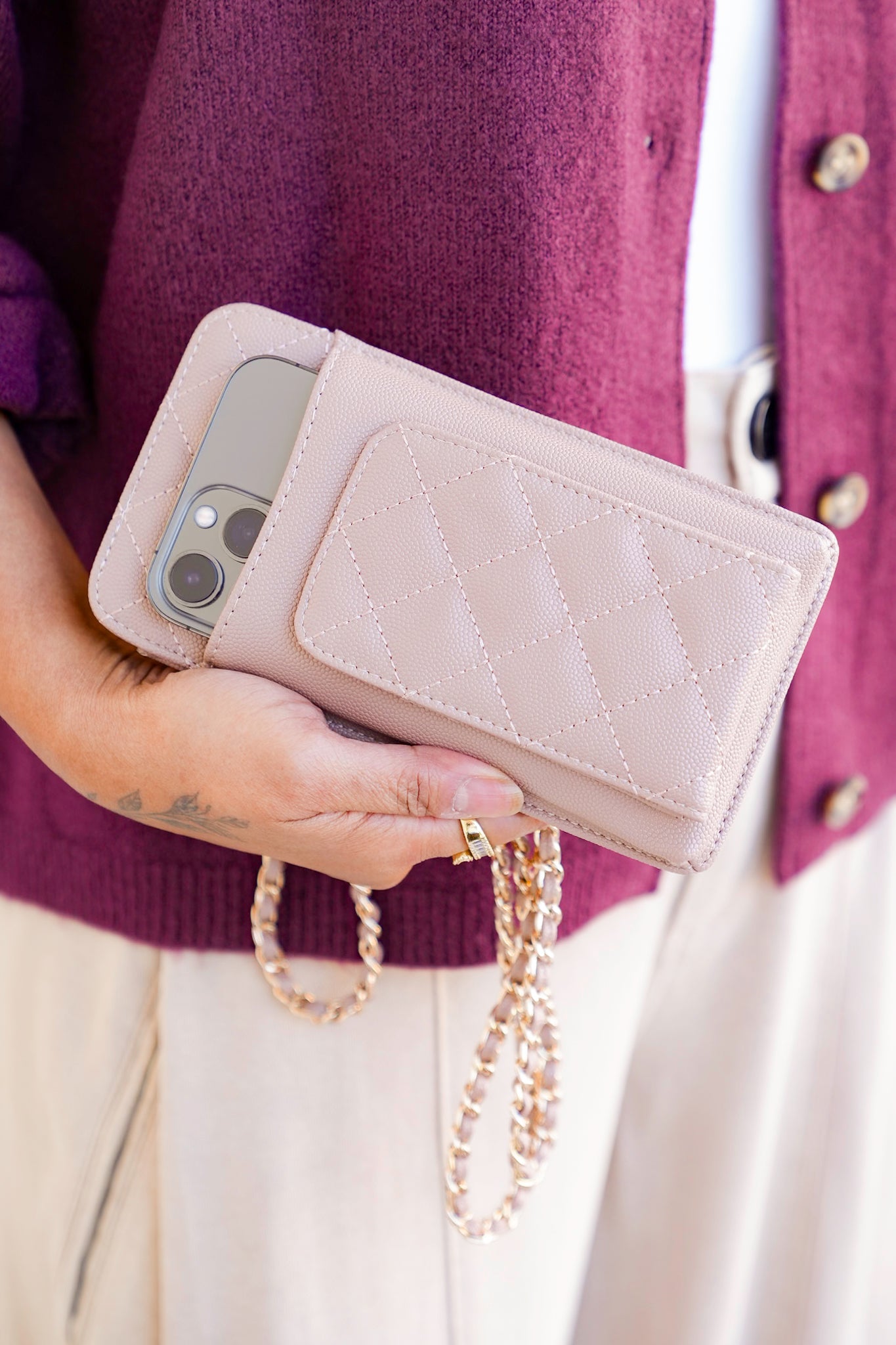 Brianna Vegan Leather Cell Phone Crossbody Bag