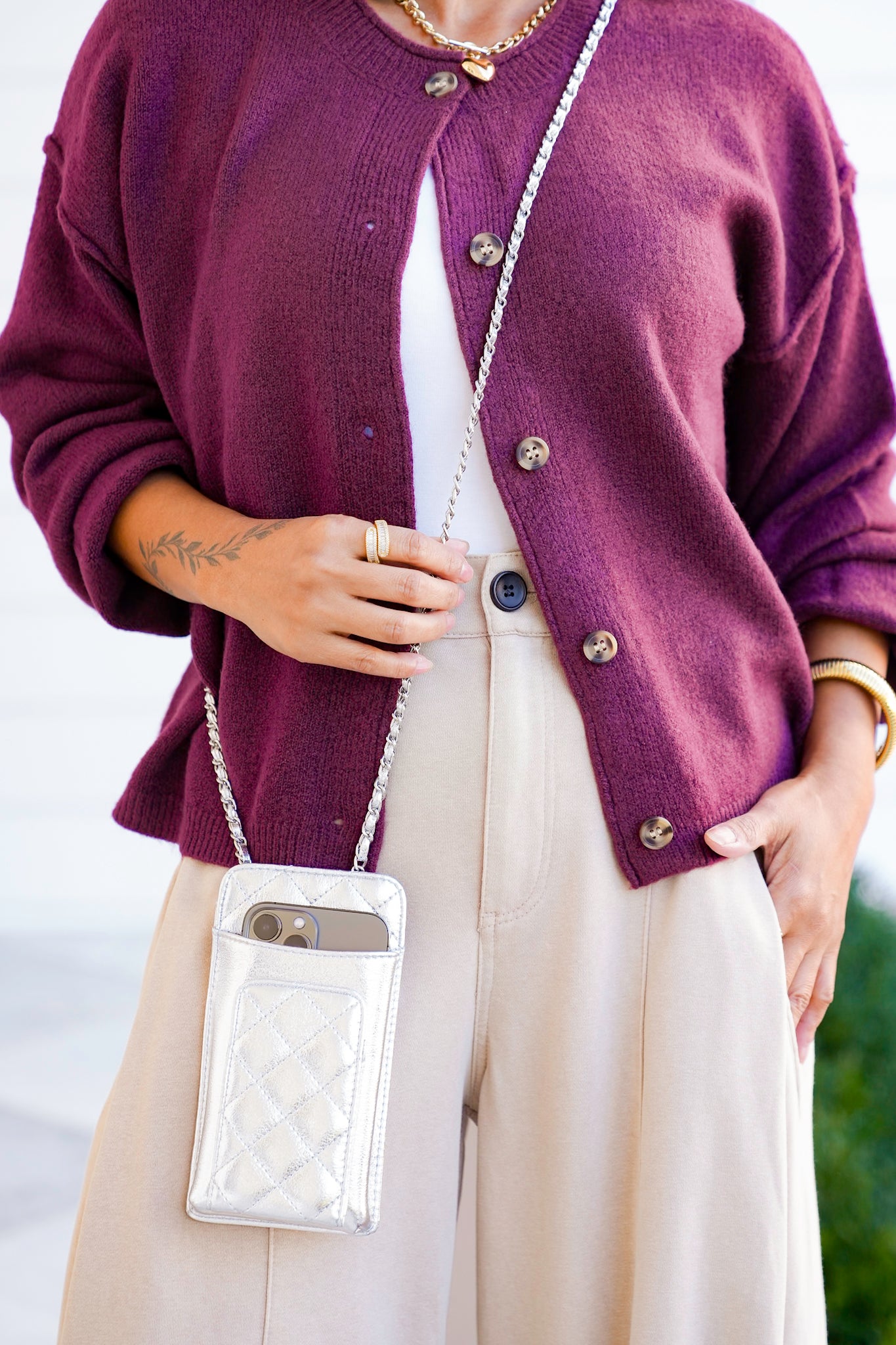 Brianna Vegan Leather Cell Phone Crossbody Bag