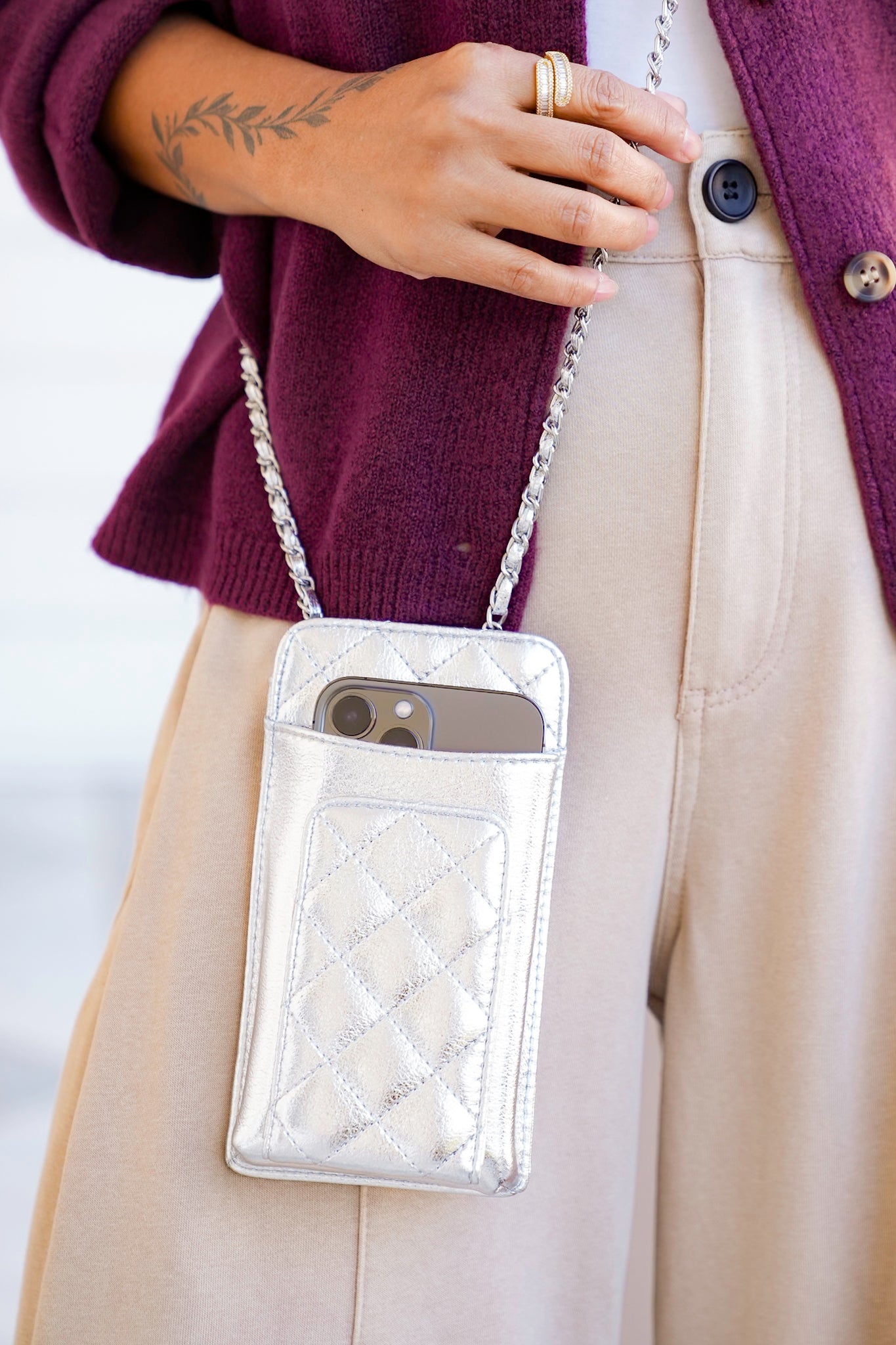 Brianna Vegan Leather Cell Phone Crossbody Bag