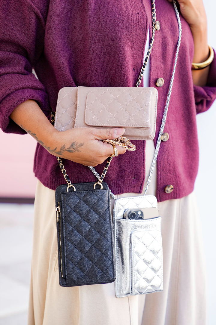 Brianna Vegan Leather Cell Phone Crossbody Bag