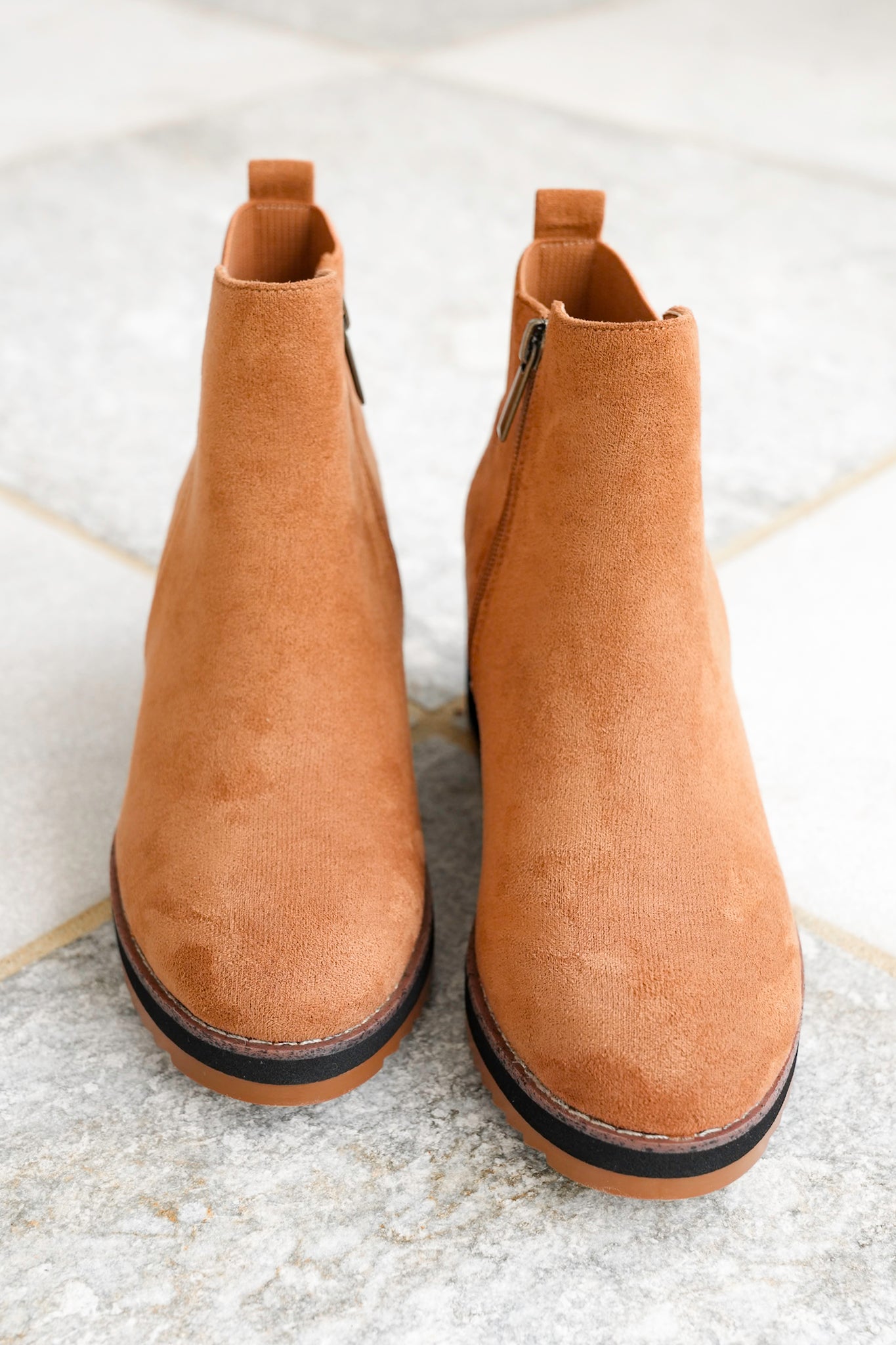 Corky's "Apple Sauced" Vegan Suede Wedge Ankle Booties