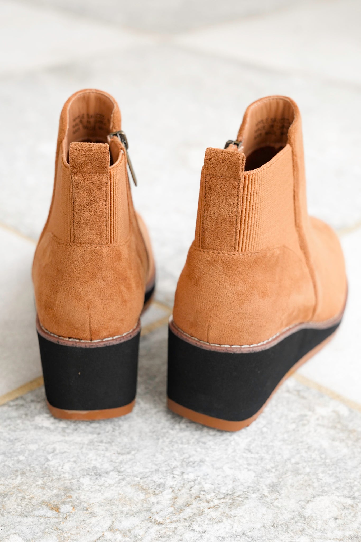 Corky's "Apple Sauced" Vegan Suede Wedge Ankle Booties