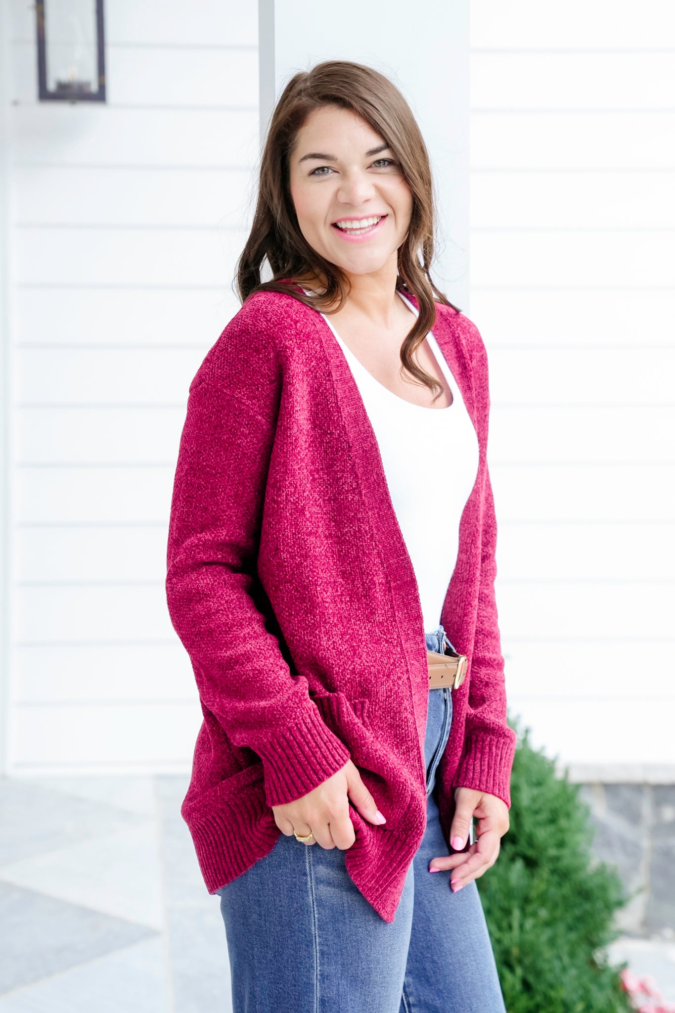Door Buster! Zenana Melangé Open Front Cardigan