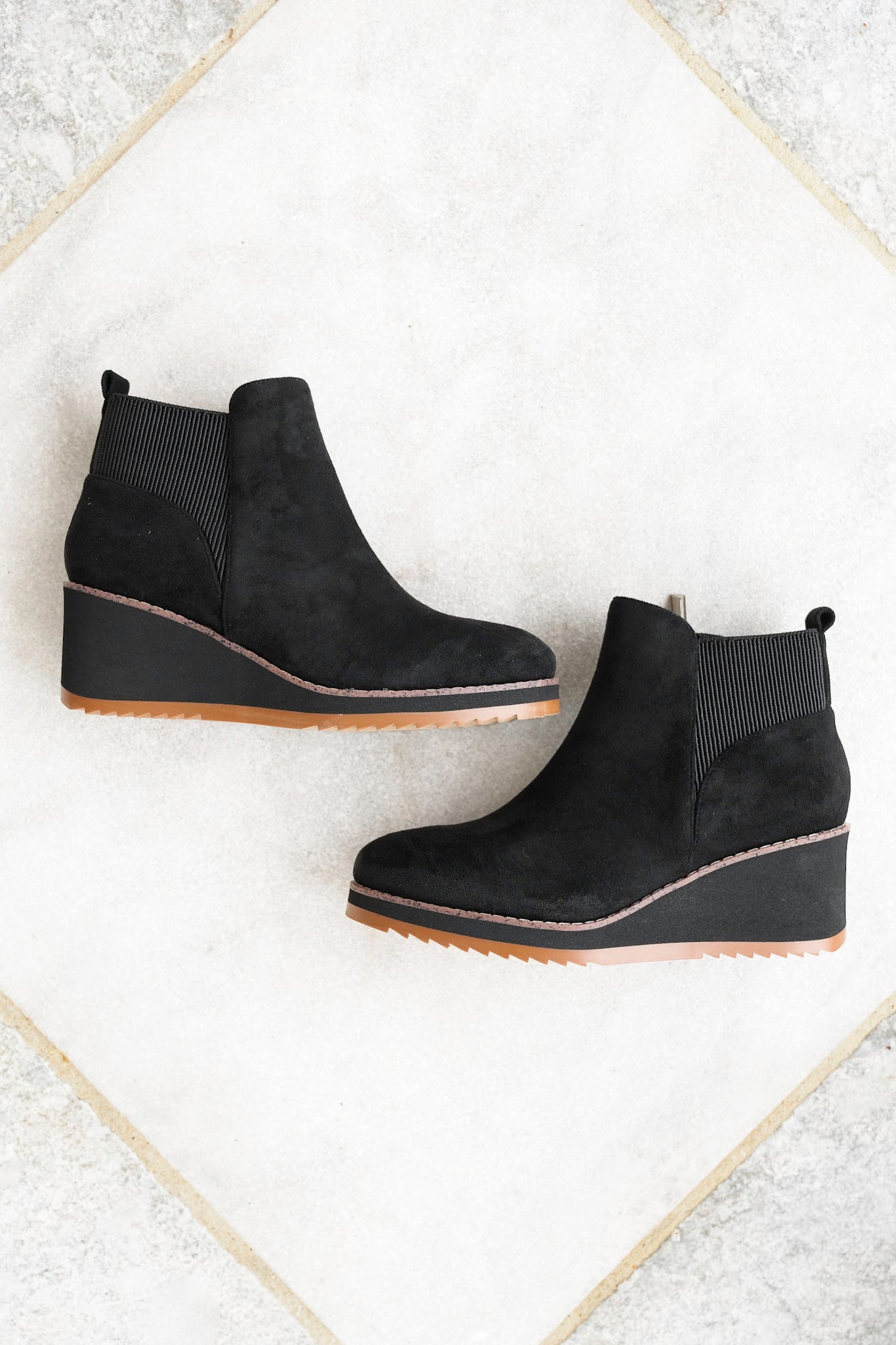 Corky's "Apple Sauced" Vegan Suede Wedge Ankle Booties
