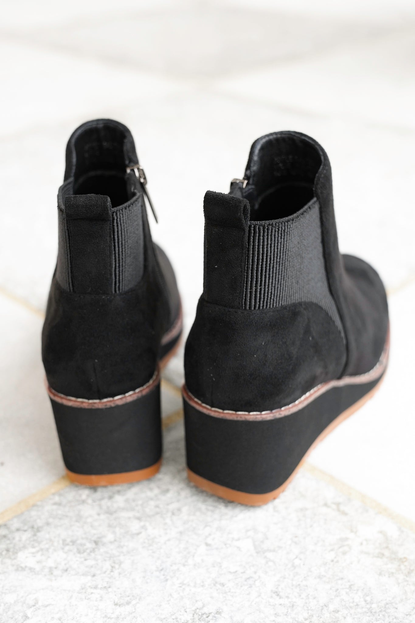 Corky's "Apple Sauced" Vegan Suede Wedge Ankle Booties