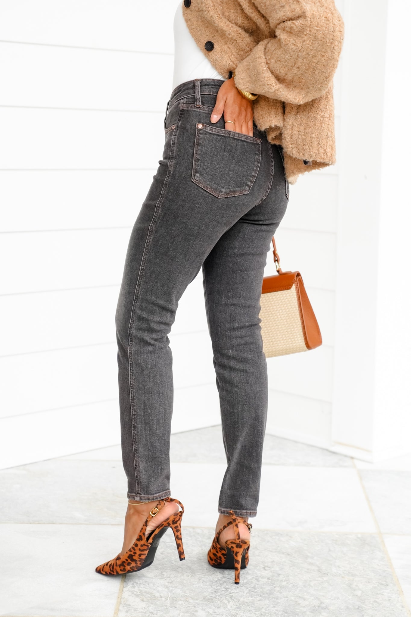 Judy Blue Shades of Black Mid Rise Black Tummy Control Slim Leg Jeans