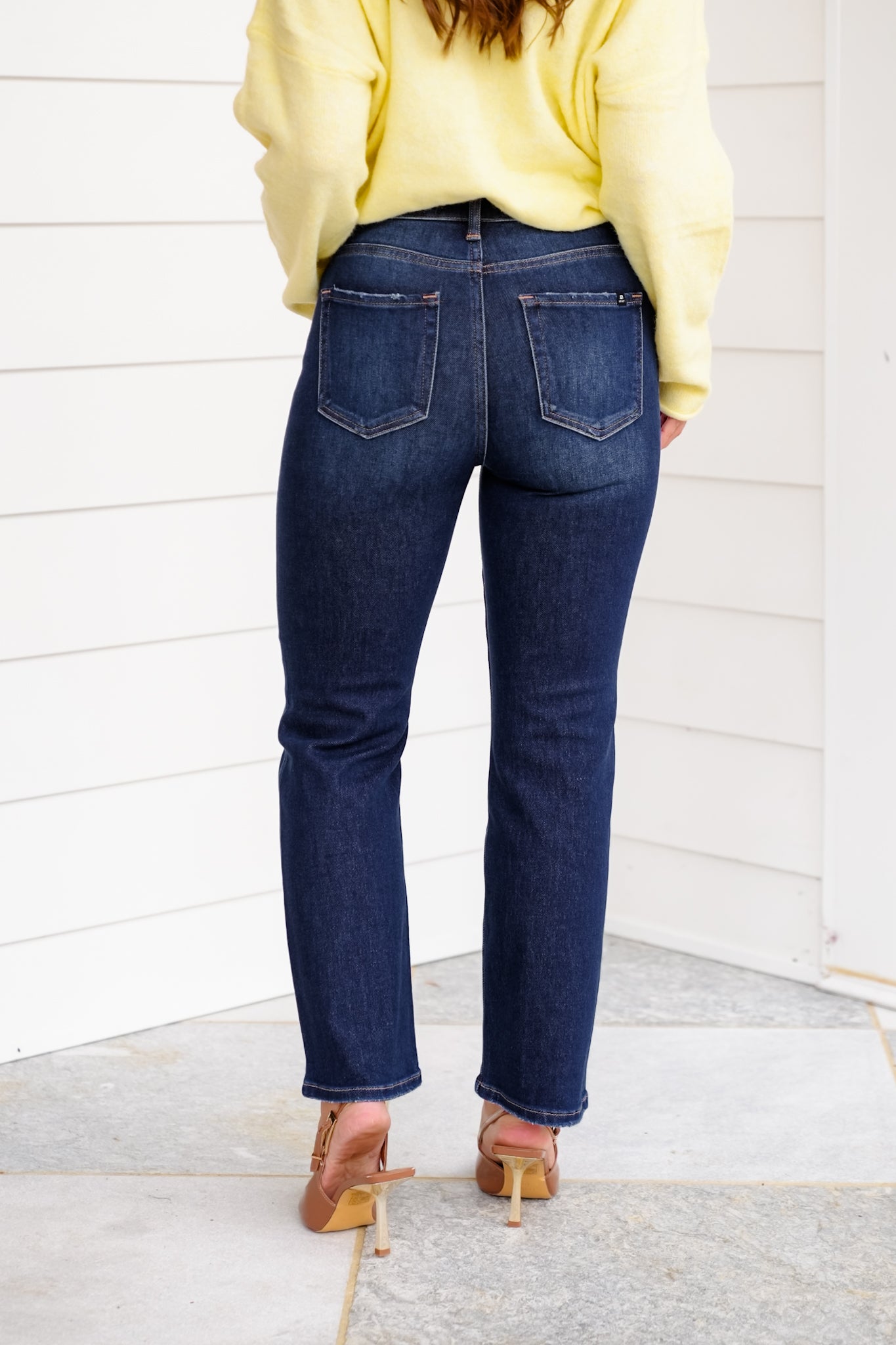 J21 Eleven By Risen High Rise Dark Wash Straight Leg Jeans
