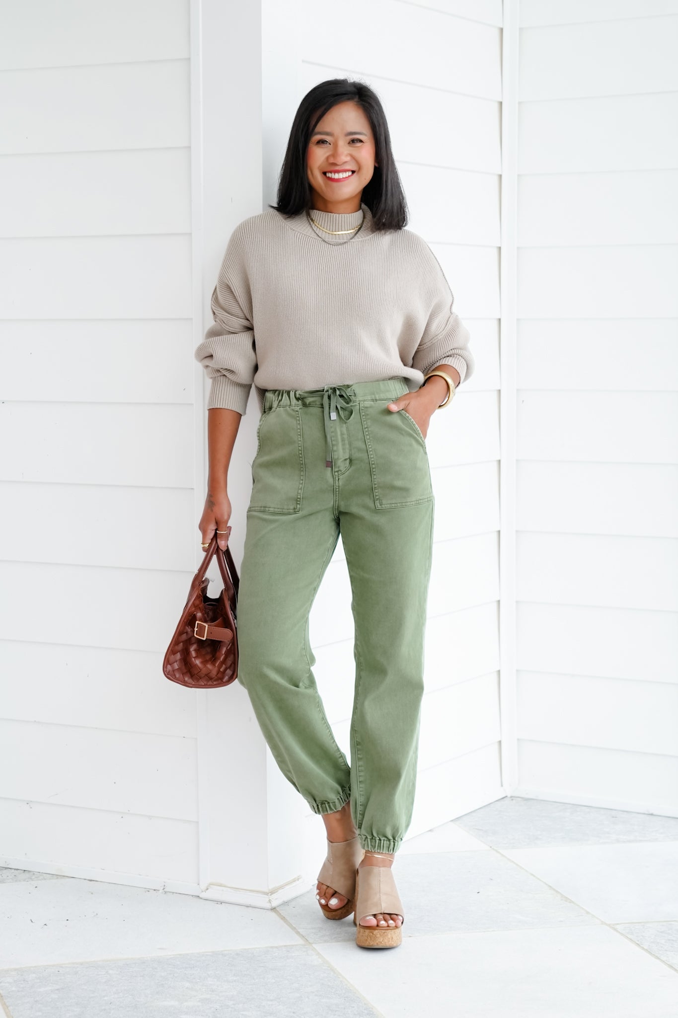 Mica High Rise Green Joggers