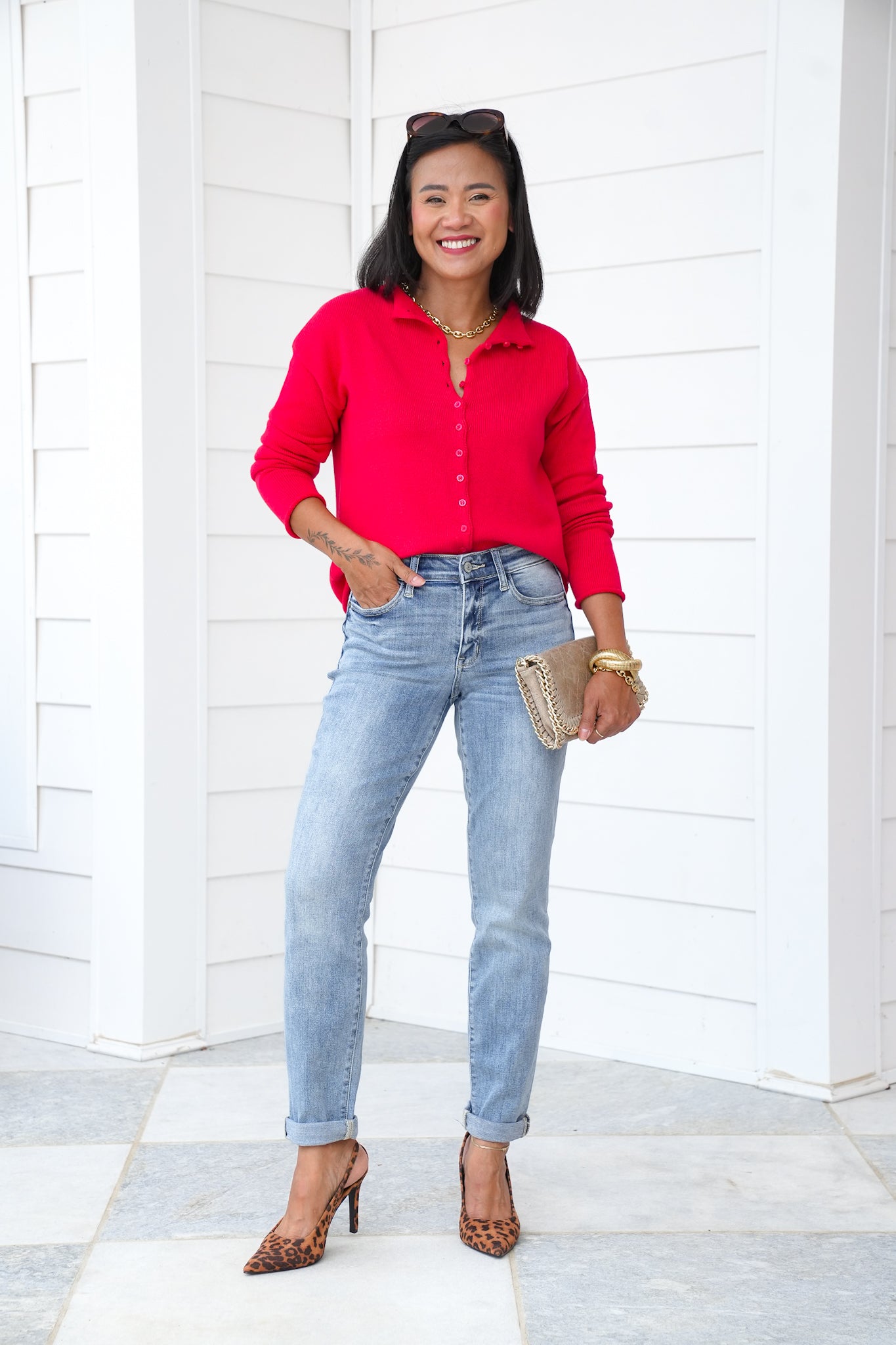 Judy Blue Work From Home Mid Rise Bleach Washed Boyfriends