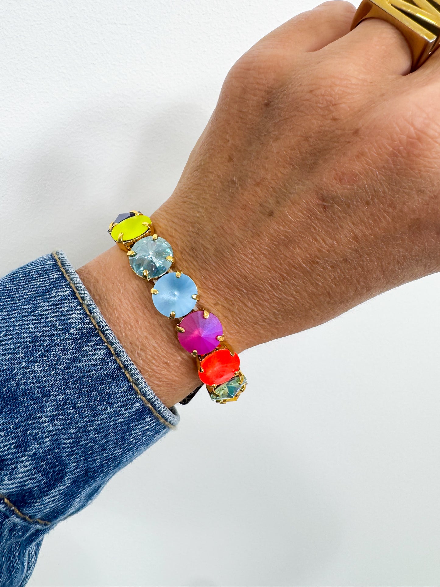 TOVA Croatia Gold Plated Crystal Bracelet in Candy Crush