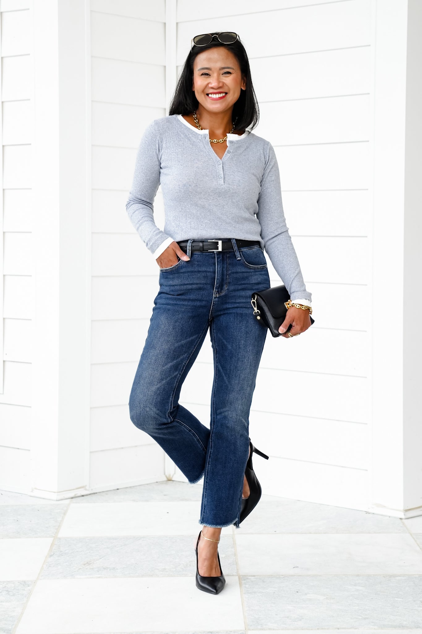 Judy Blue The Alex High Rise Dark Wash Kick Flare Jeans