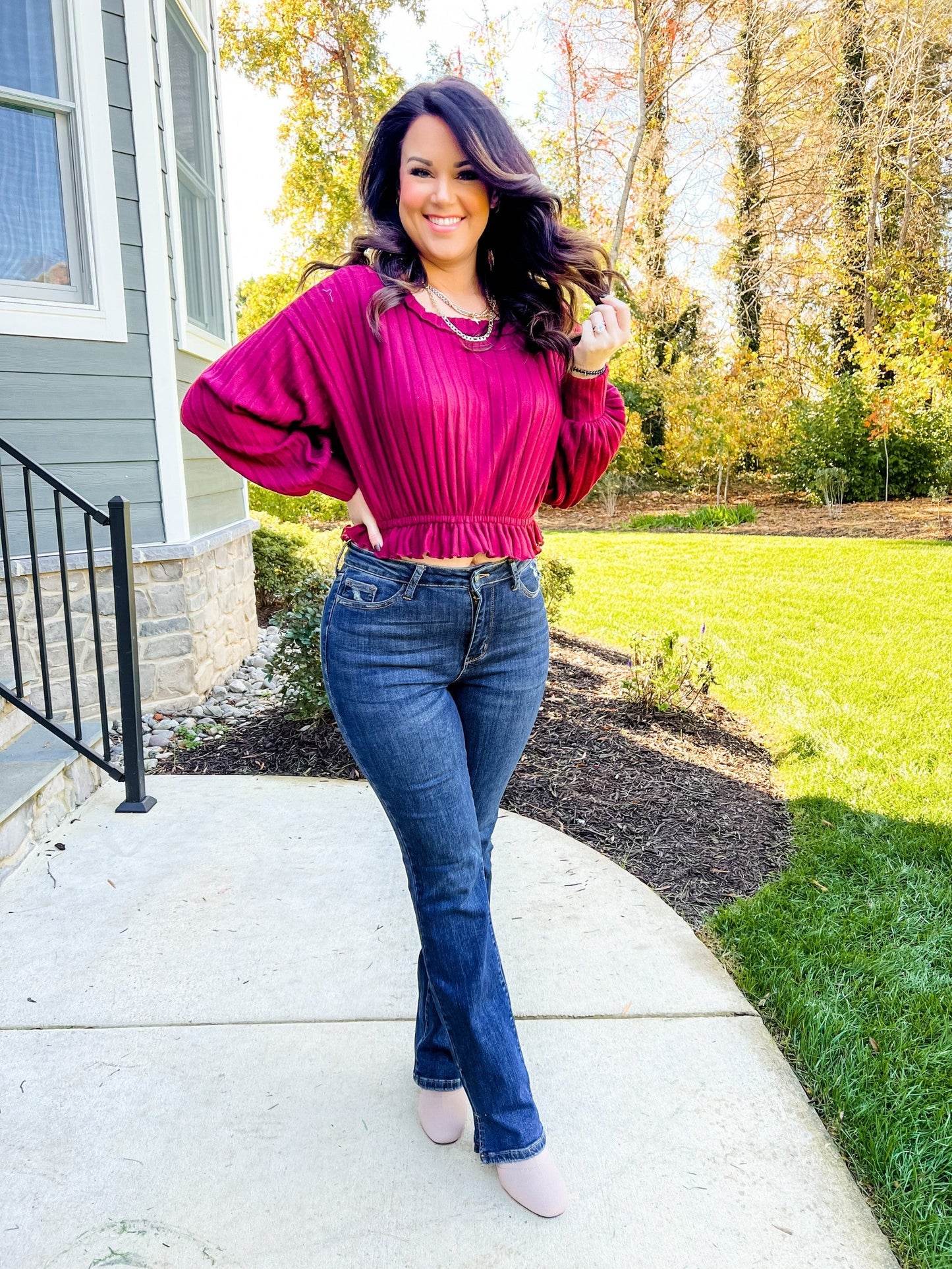 Judy Blue Better in Boots High Waist Slit Hem Slim Bootcut