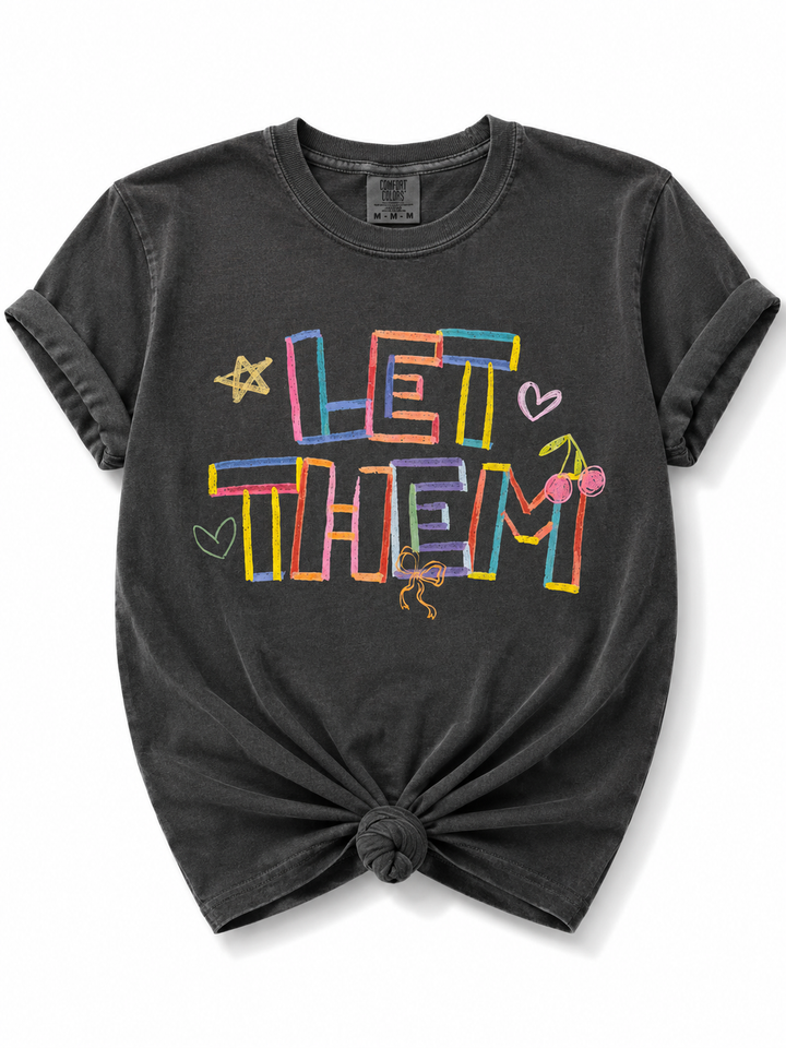 Plus/Reg Short Sleeve "Let Them" Graphic Tee