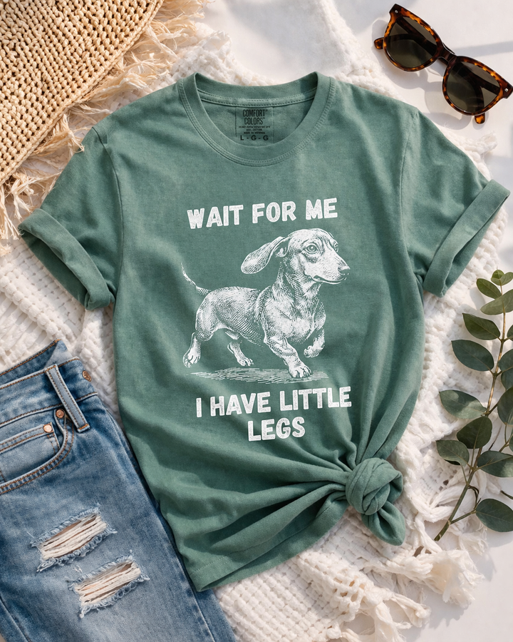 Plus/Reg Short Sleeve "Wait For Me..." Graphic Tee