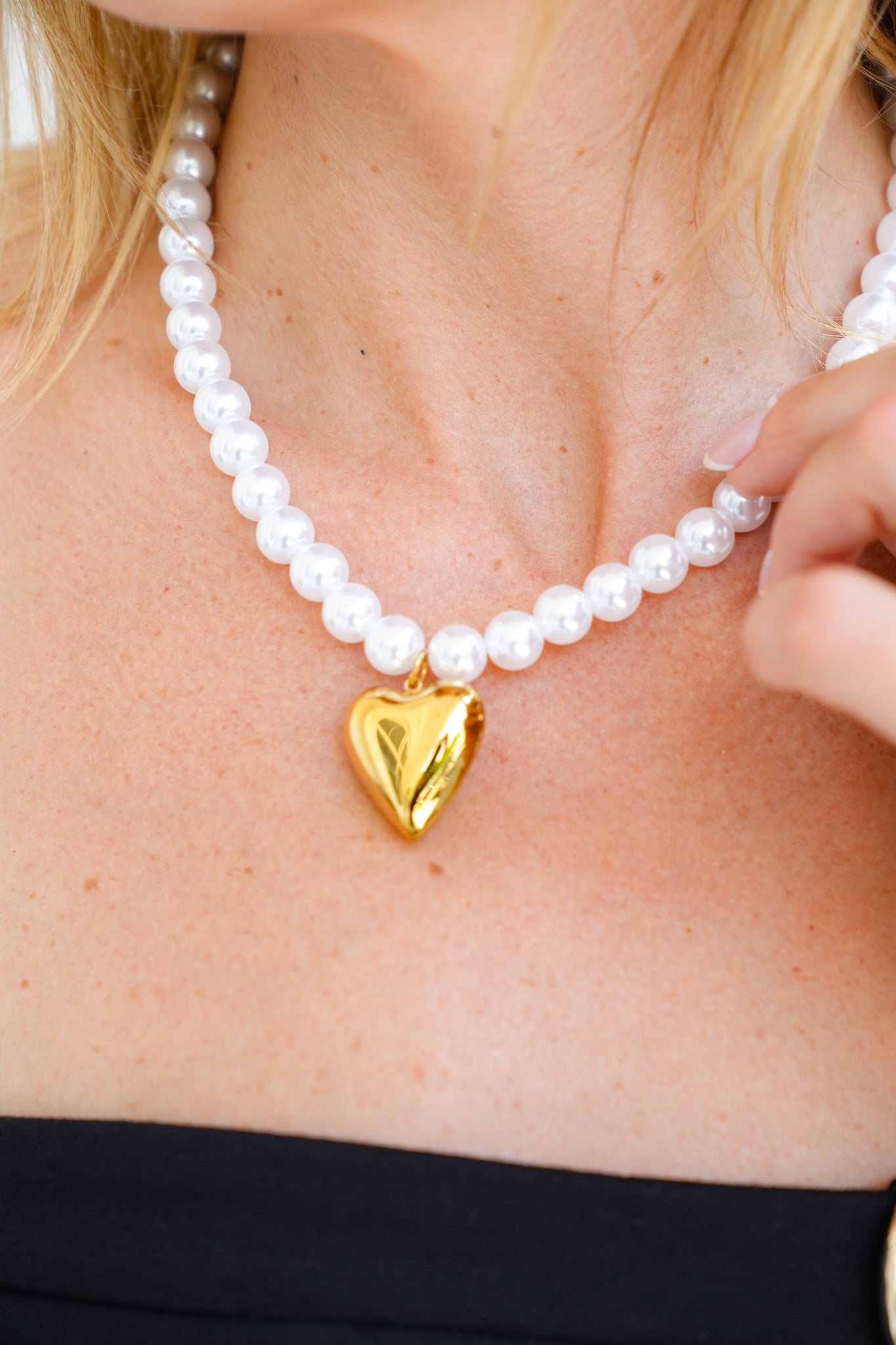 Chansutt Pearls Pearl Heart Necklace