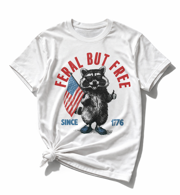 Plus/Reg Short Sleeve "Feral But Free" Graphic Tee