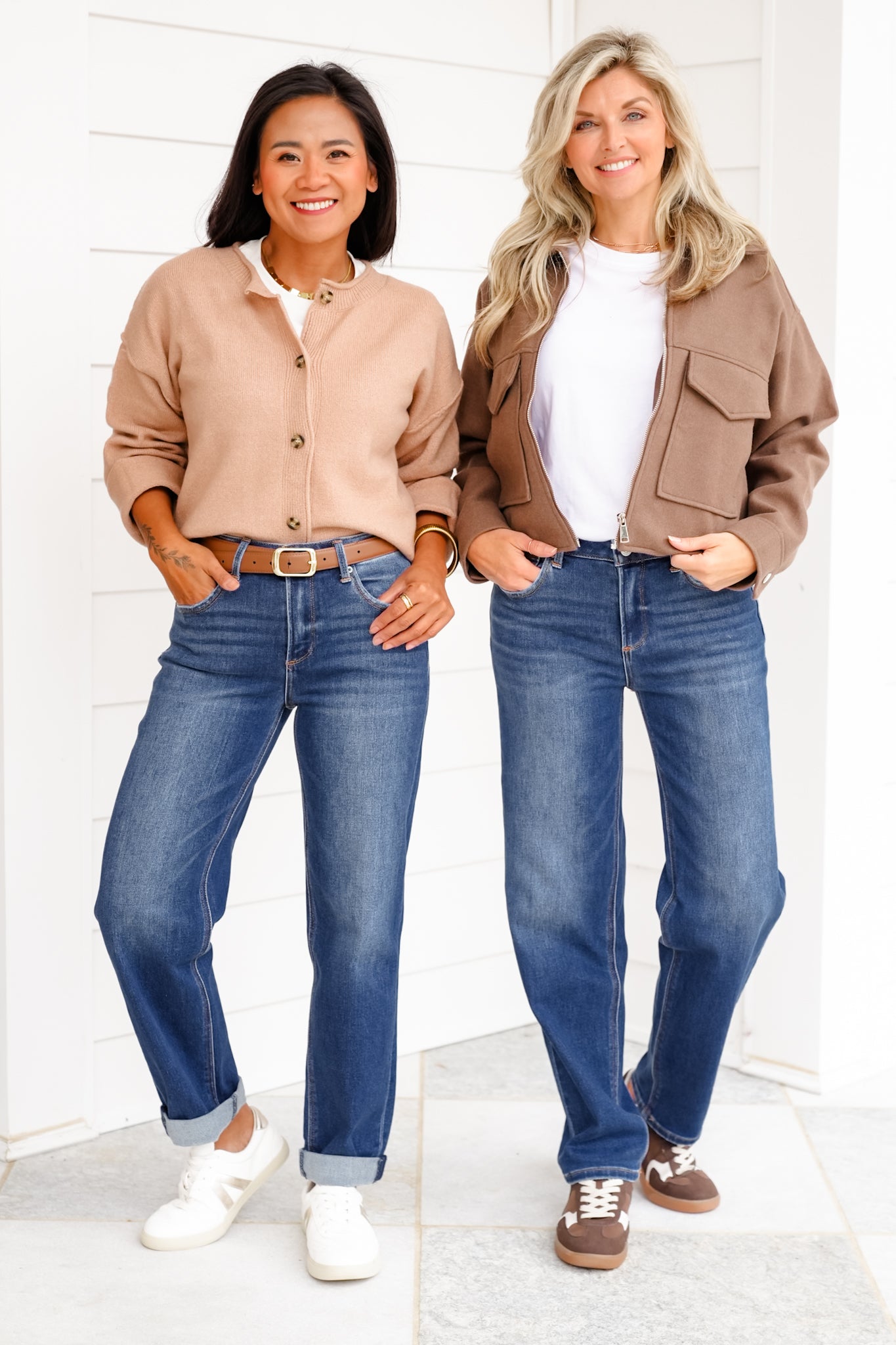 J21 Eleven By Risen Mid Rise Dark Wash Cuffed Boyfriend Jeans