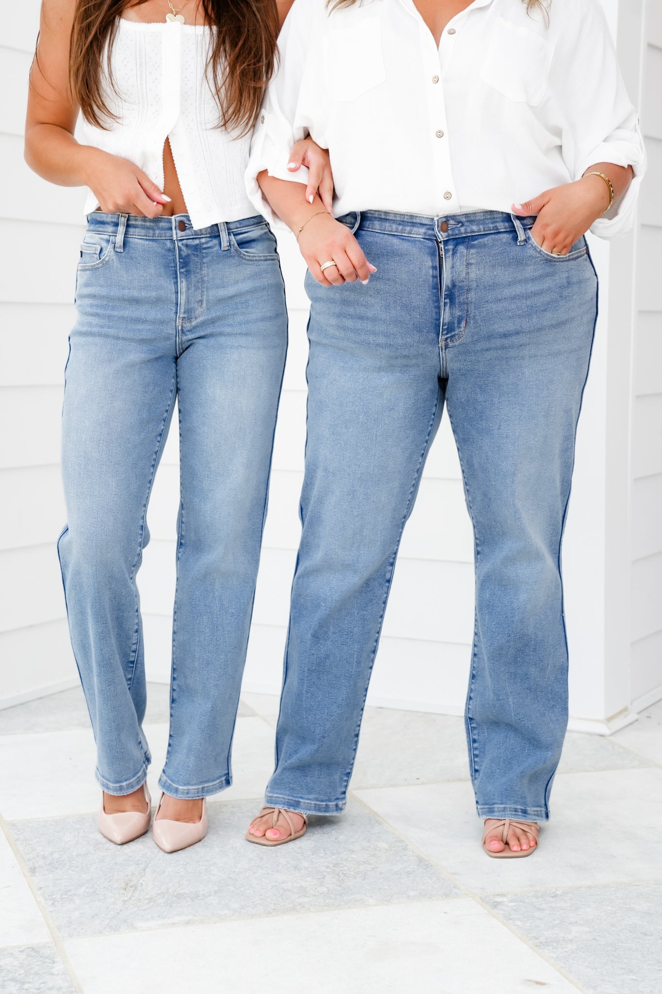 Judy Blue High Rise Medium Wash Vintage Straight Leg Jeans