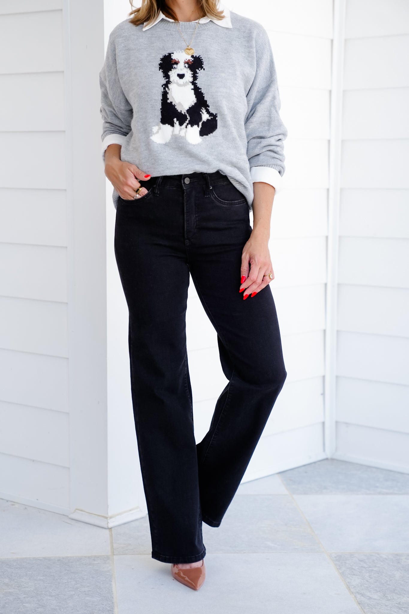 Mica High Rise Black Wide Leg Jeans