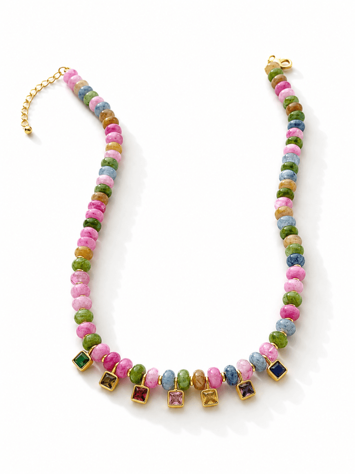 Gemelli Marissa Multi Colored Beaded Necklace - Freckled Poppy