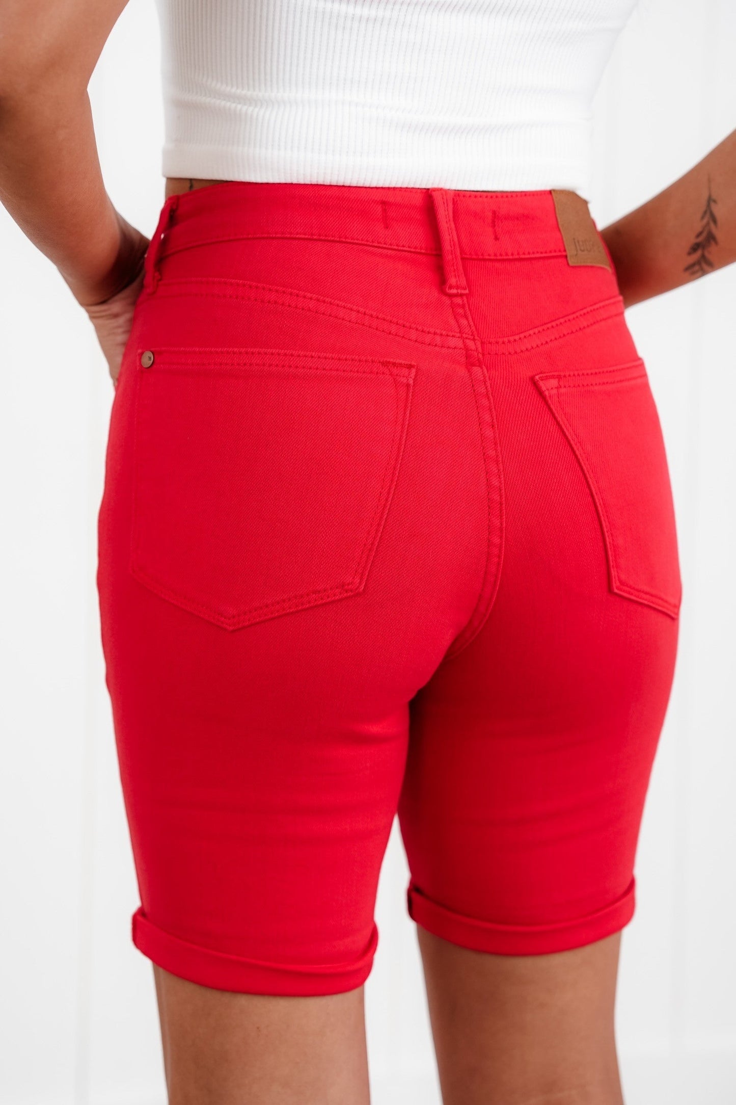 Judy Blue Rock Your Body Tummy Control Bermuda Shorts
