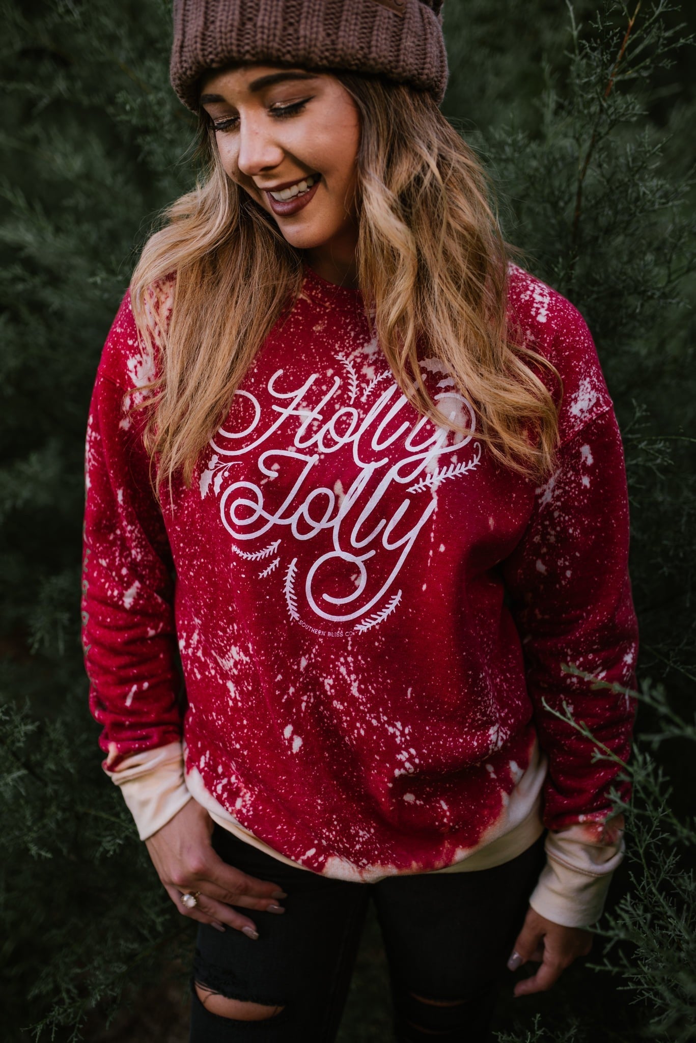 Holly Jolly Bleached Sweatshirt