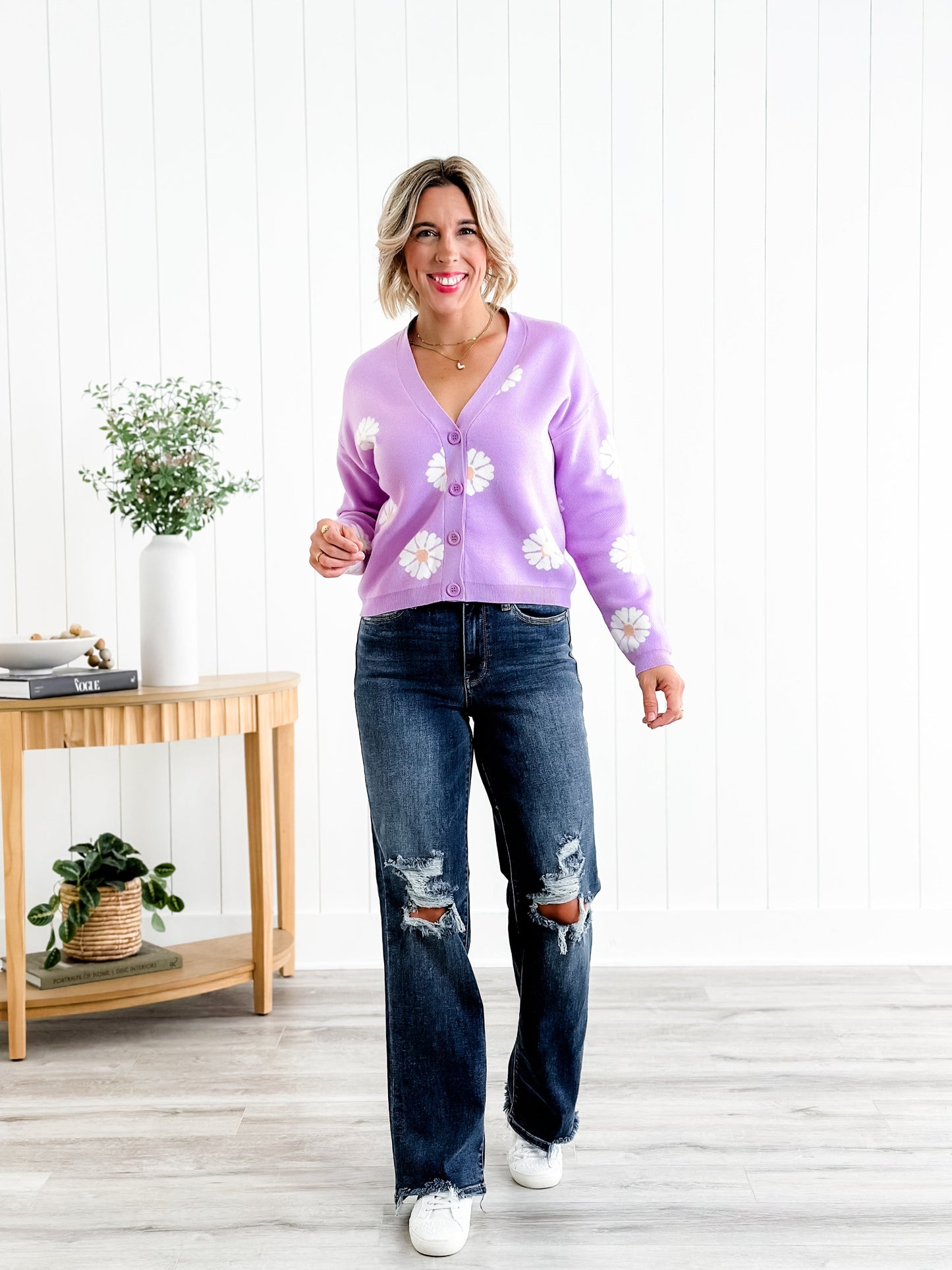 Judy Blue Jagged Little Pill High Rise Dark Wash 90's Destroyed Knee Straight Leg Jeans