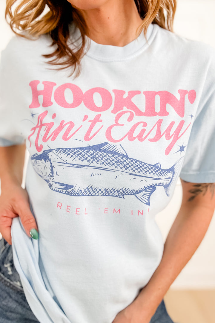 Plus/Reg Short Sleeve "Hookin Ain't Easy" Graphic Tee