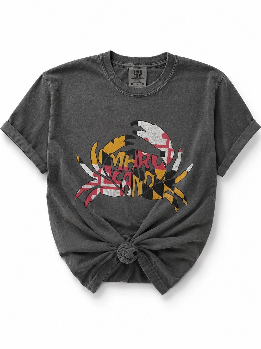 Plus/Reg Short Sleeve "Maryland Crab" Graphic Tee - Freckled Poppy