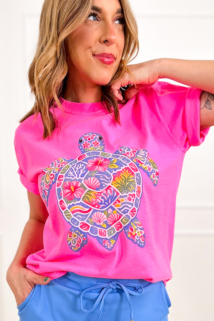 Plus/Reg Short Sleeve "Sea Turtle" Graphic Tee