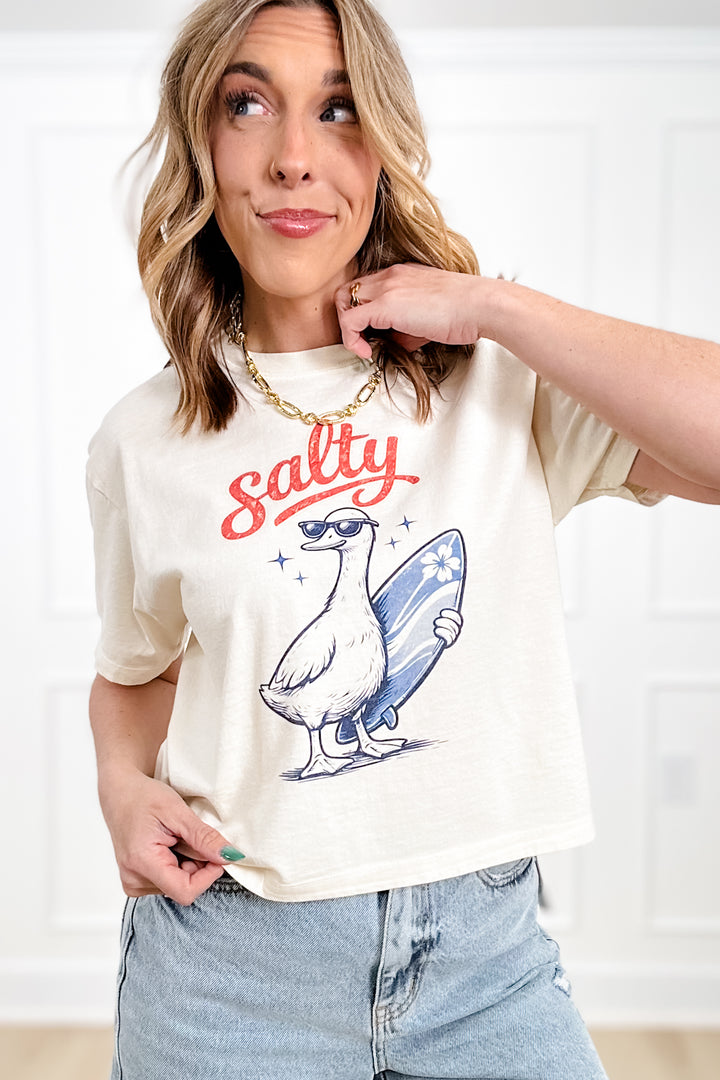 Plus/Reg Short Sleeve "Salty" Goose Graphic Tee