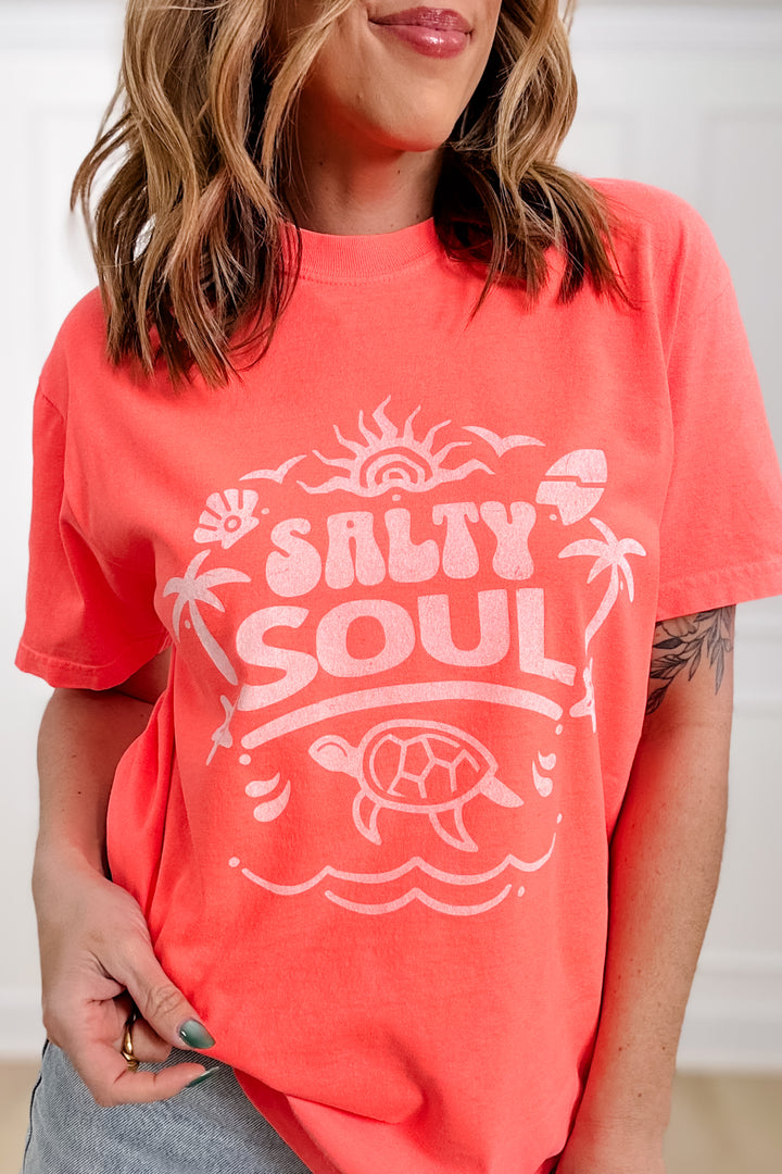 Plus/Reg Short Sleeve "Salty Soul" Graphic Tee