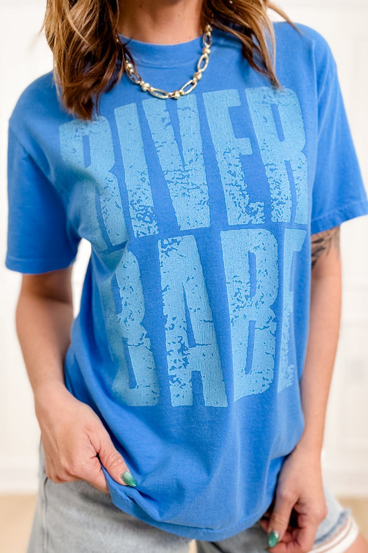 Plus/Reg Short Sleeve "River Babe" Graphic Tee - Freckled Poppy