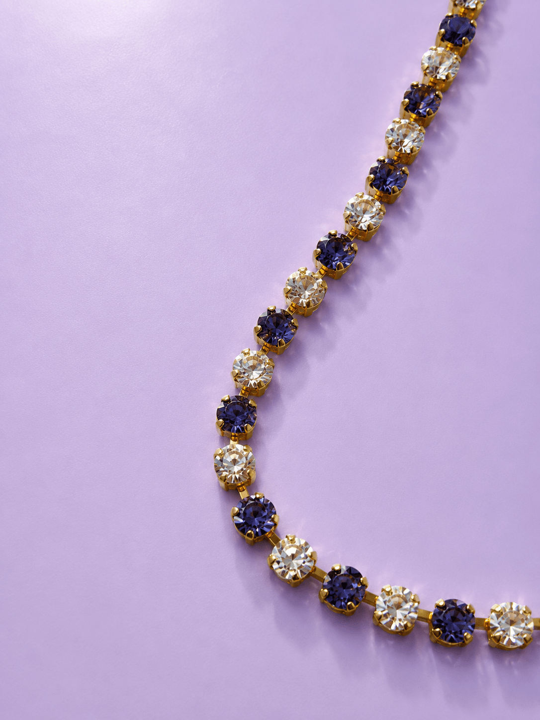 TOVA Sarina Gold Plated Crystal Necklace - Freckled Poppy