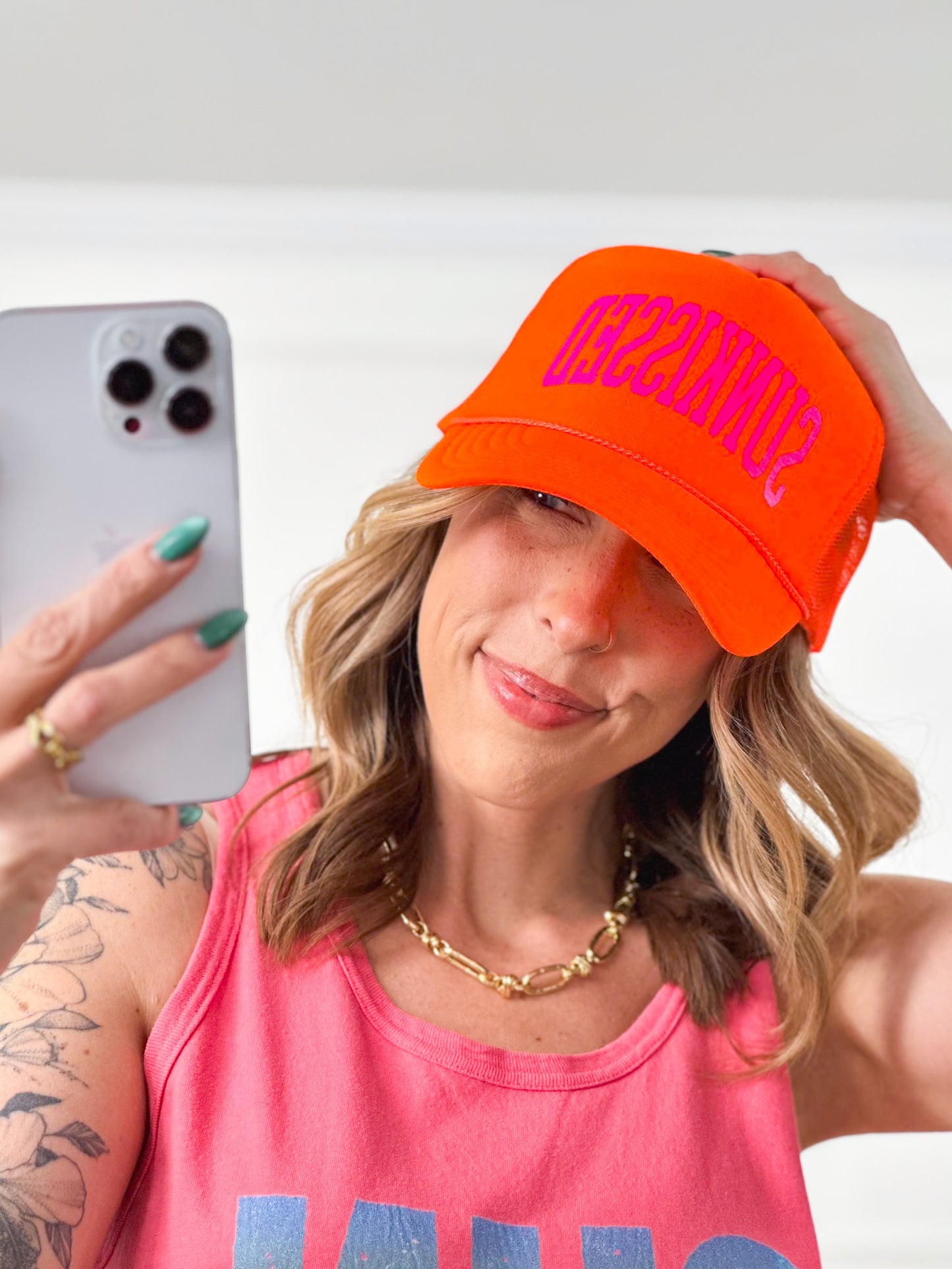 Sunkissed Neon Rope Trucker Hat