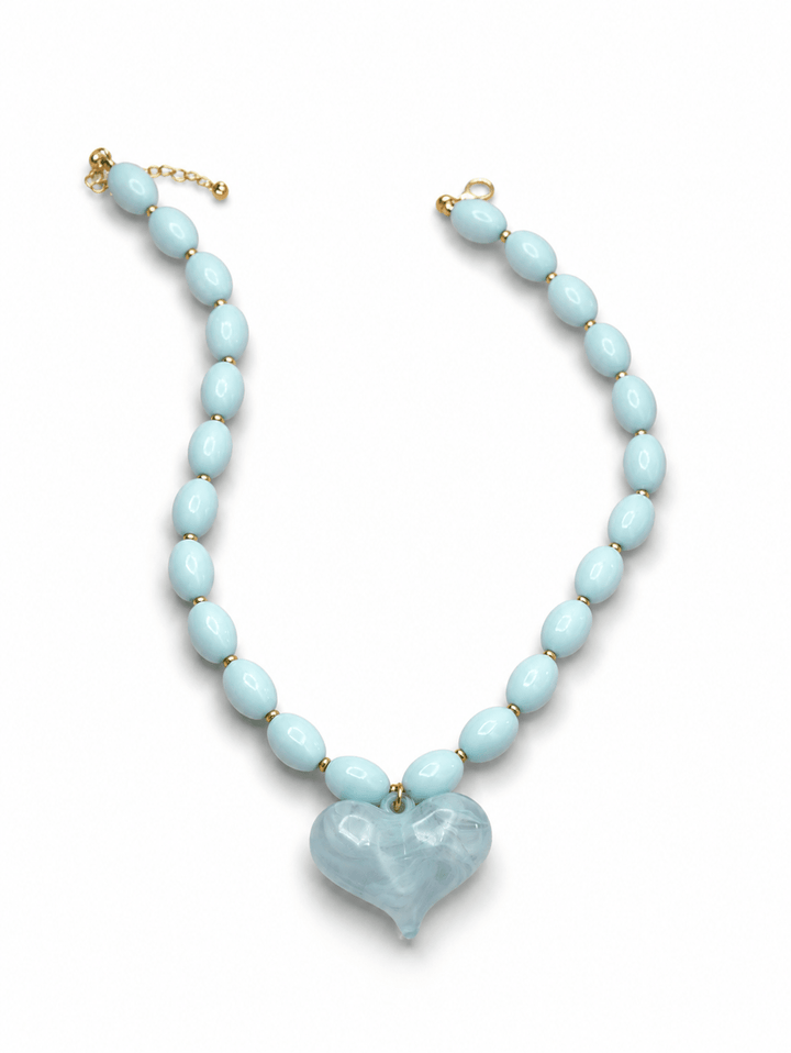 Restock! Gemelli Light Blue Roxie Necklace - Freckled Poppy