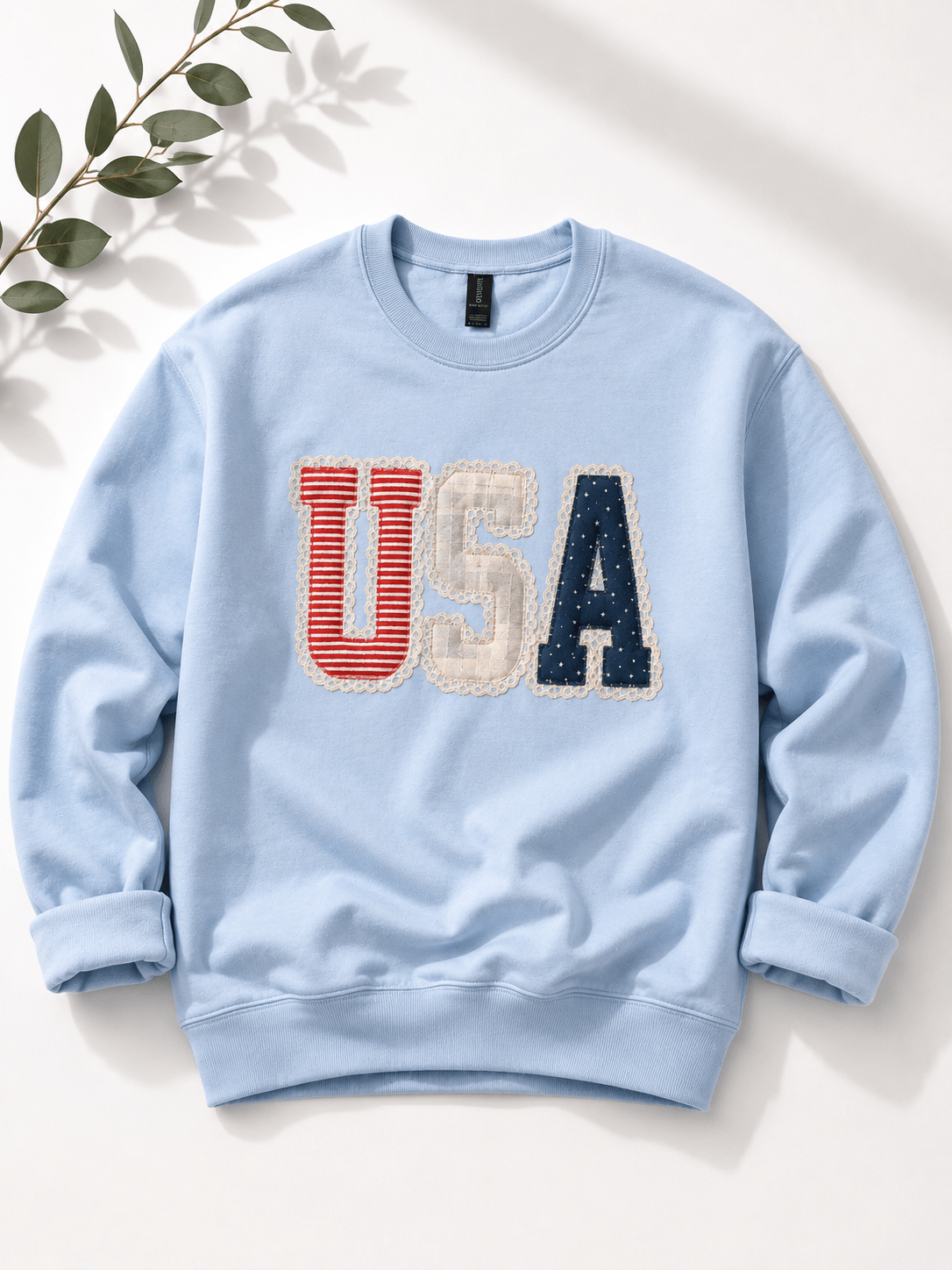 Plus/Reg Long Sleeve "Vintage USA" Graphic Sweatshirt - Freckled Poppy