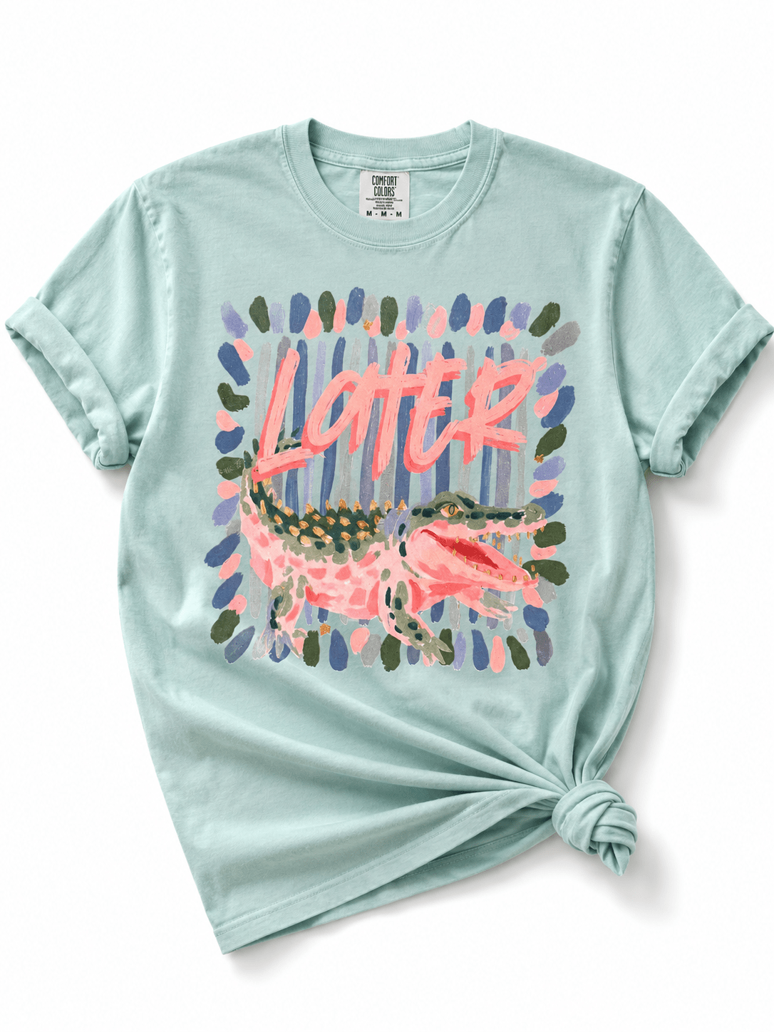 Plus/Reg Short Sleeve "Later Gator" Graphic Tee - Freckled Poppy