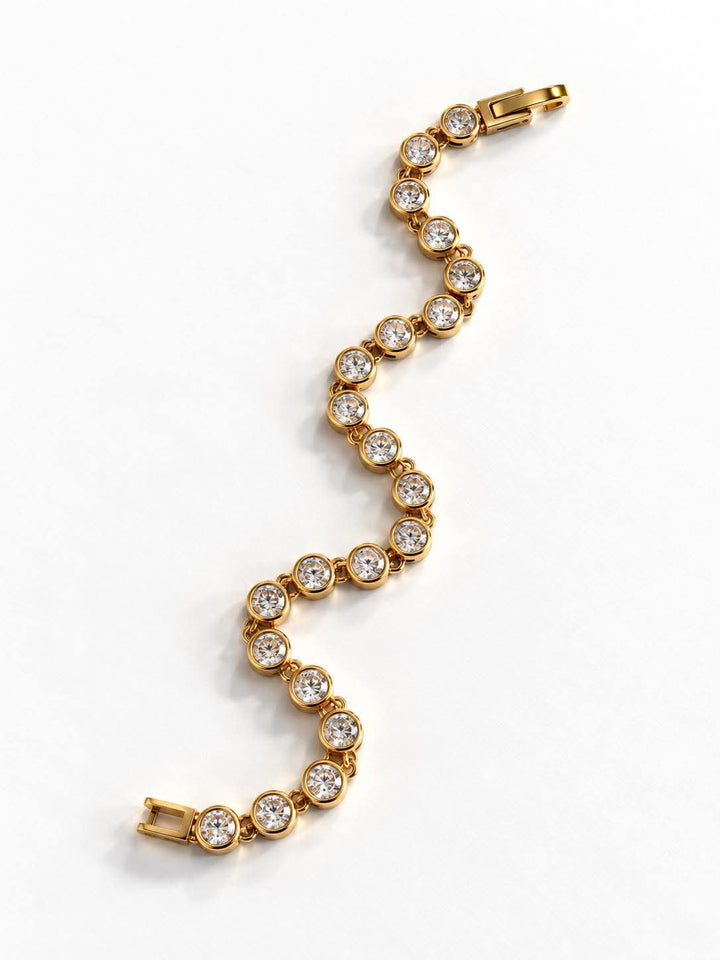 Gold Crystal Tennis Bracelet