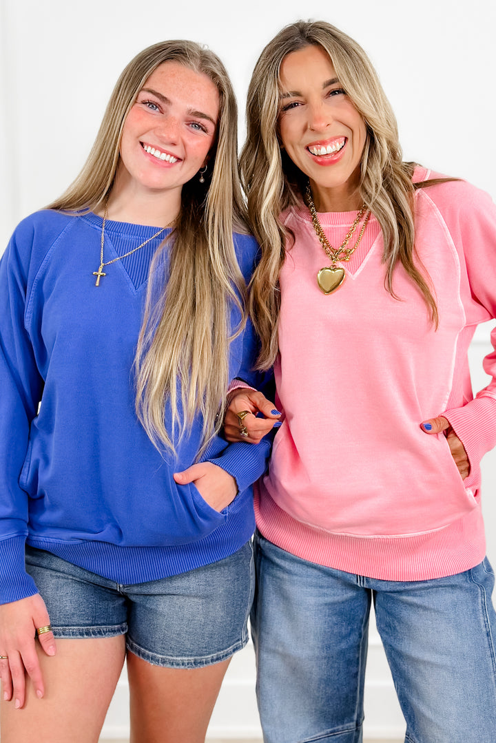 Door Buster! Zenana Pigment Dyed French Terry Pullover with Pockets