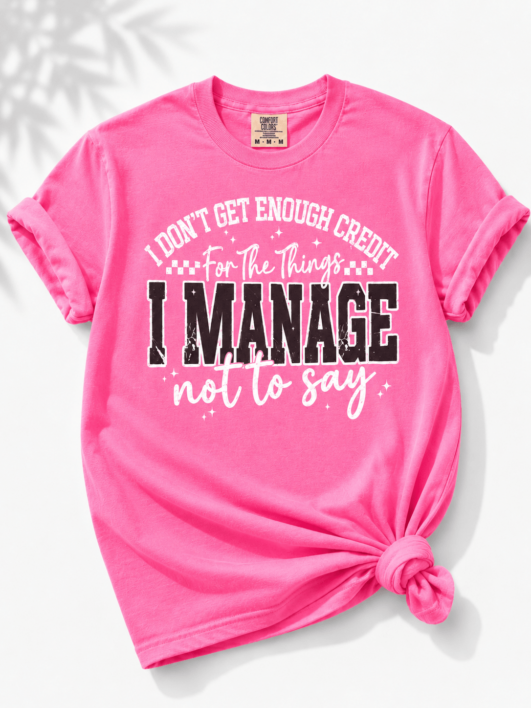 Plus/Reg Short Sleeve " I Don't Get Enough Credit ..." Graphic Tee - Freckled Poppy