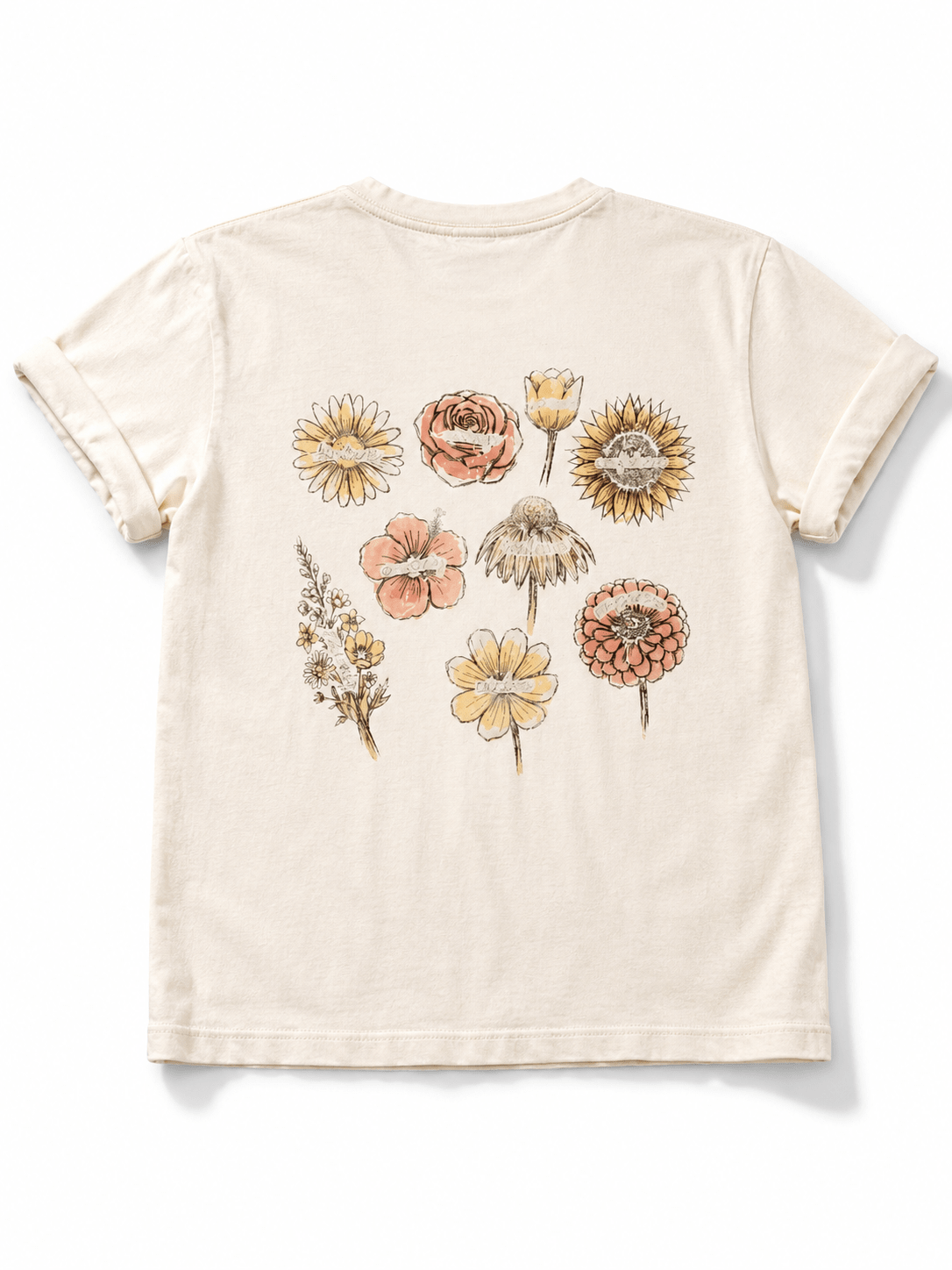 Plus/Reg Short Sleeve Inspiring Flowers Graphic Tee - Freckled Poppy