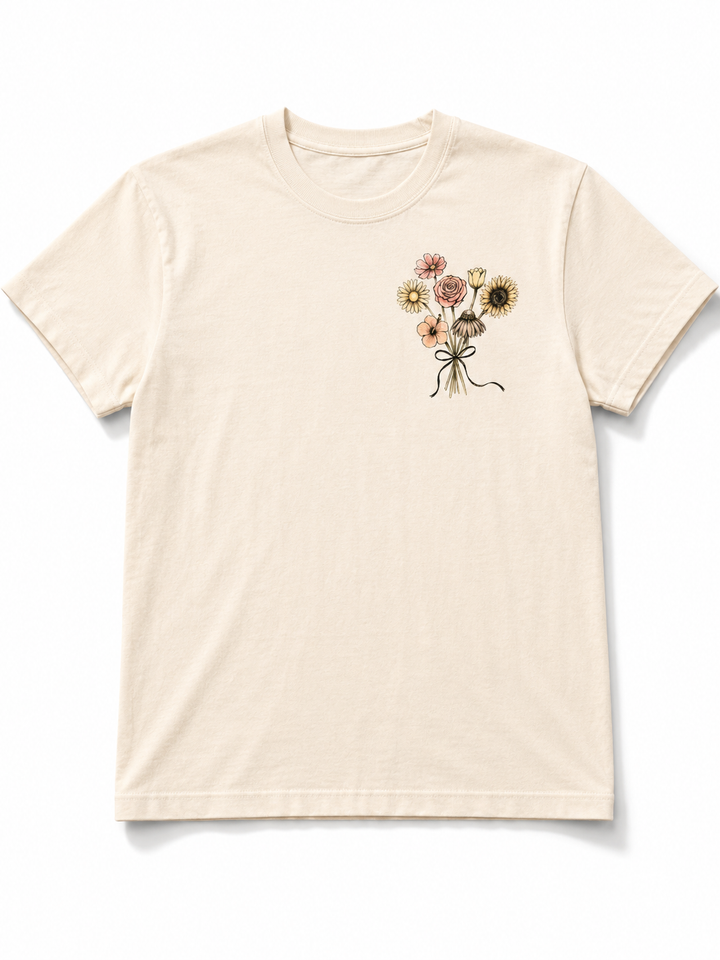 Plus/Reg Short Sleeve Inspiring Flowers Graphic Tee